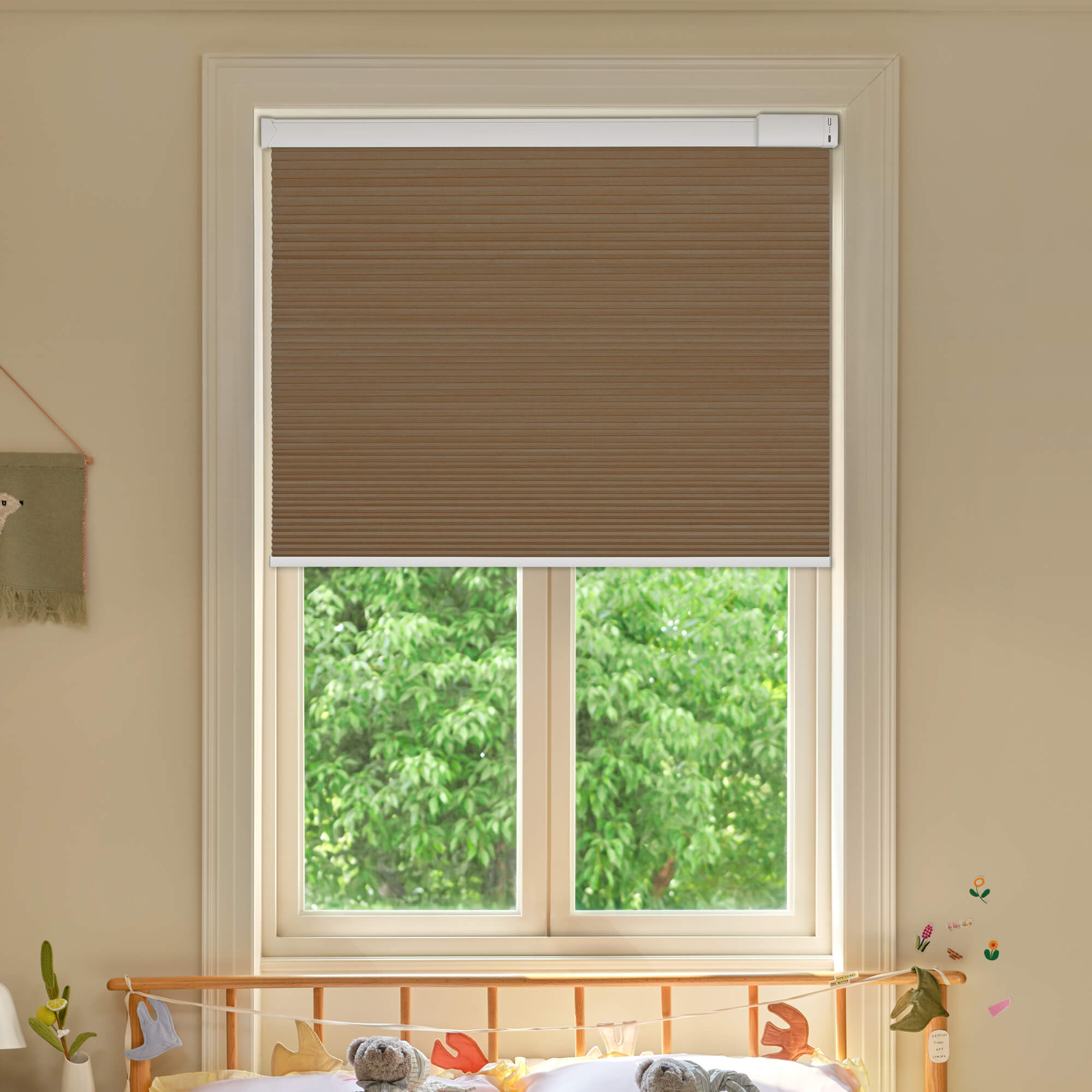 Allesin Select Motorized Blackout Honeycomb Shades