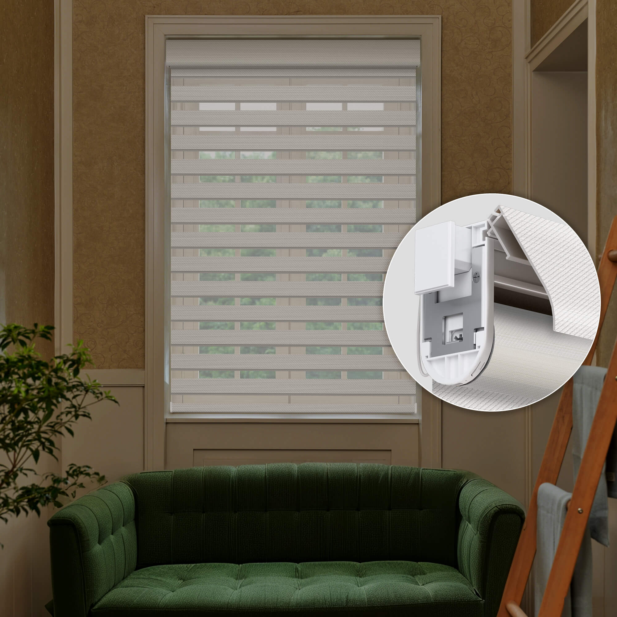 Allesin Prestige Motorized Zebra Shades