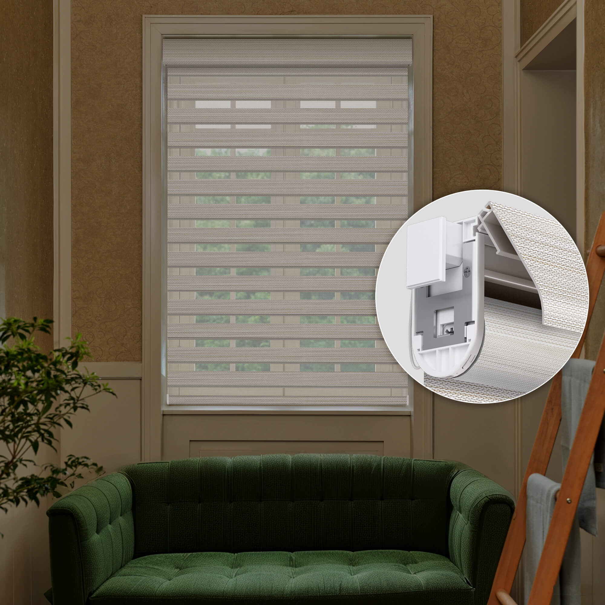 Allesin Prestige Motorized Zebra Shades