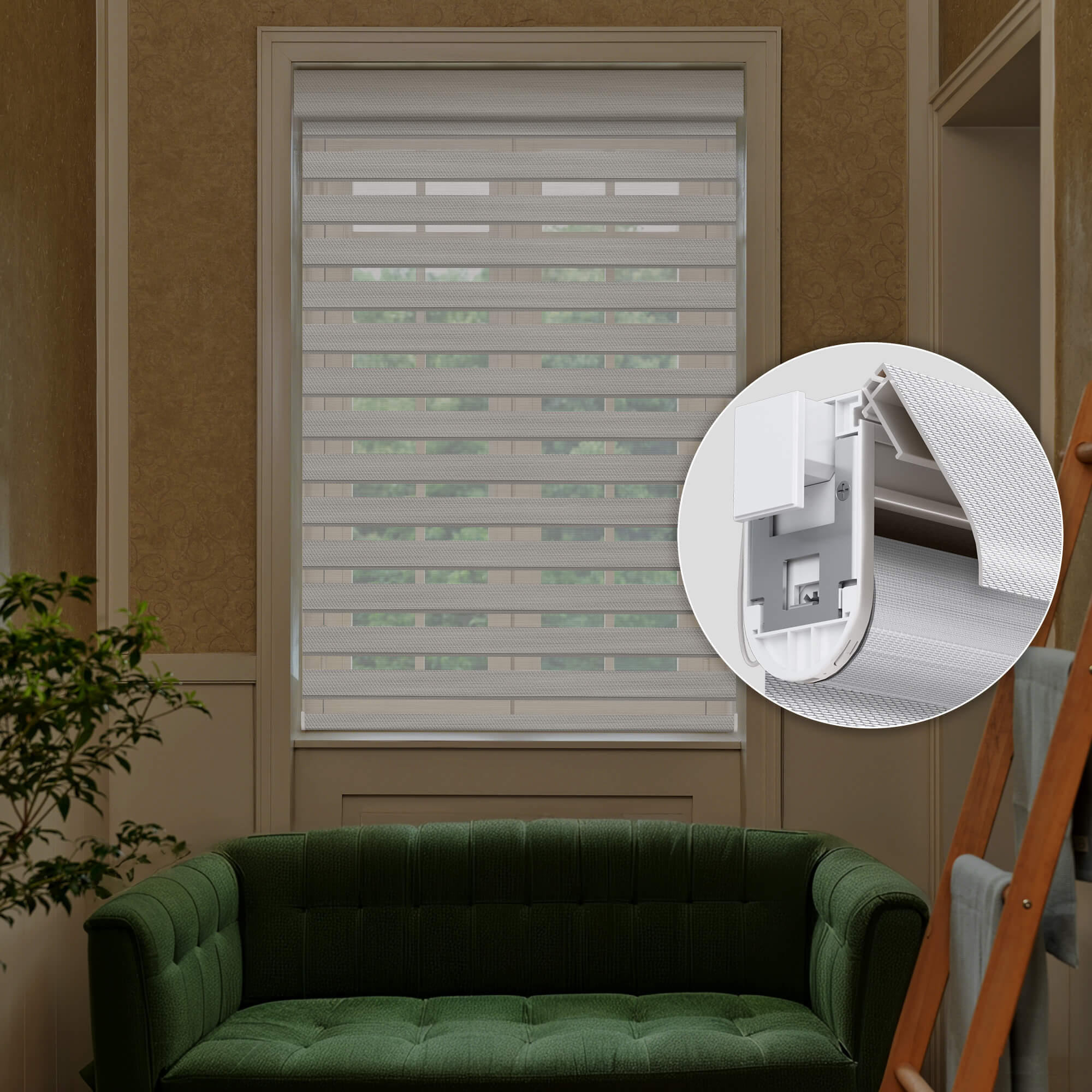 Allesin Prestige Motorized Zebra Shades