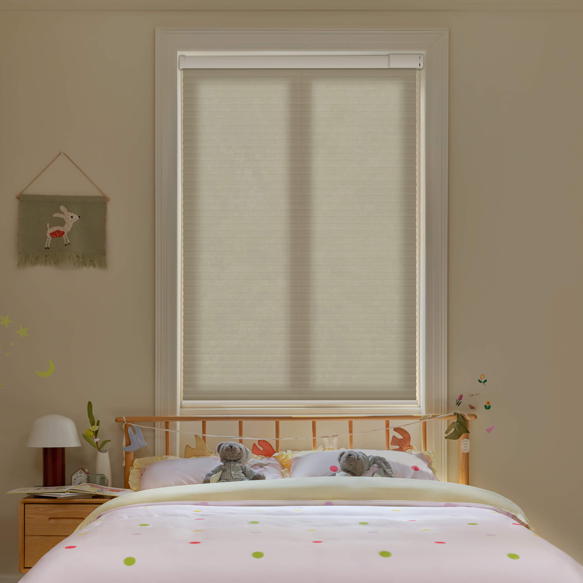 Allesin Select Motorized Light Filtering Honeycomb Shades