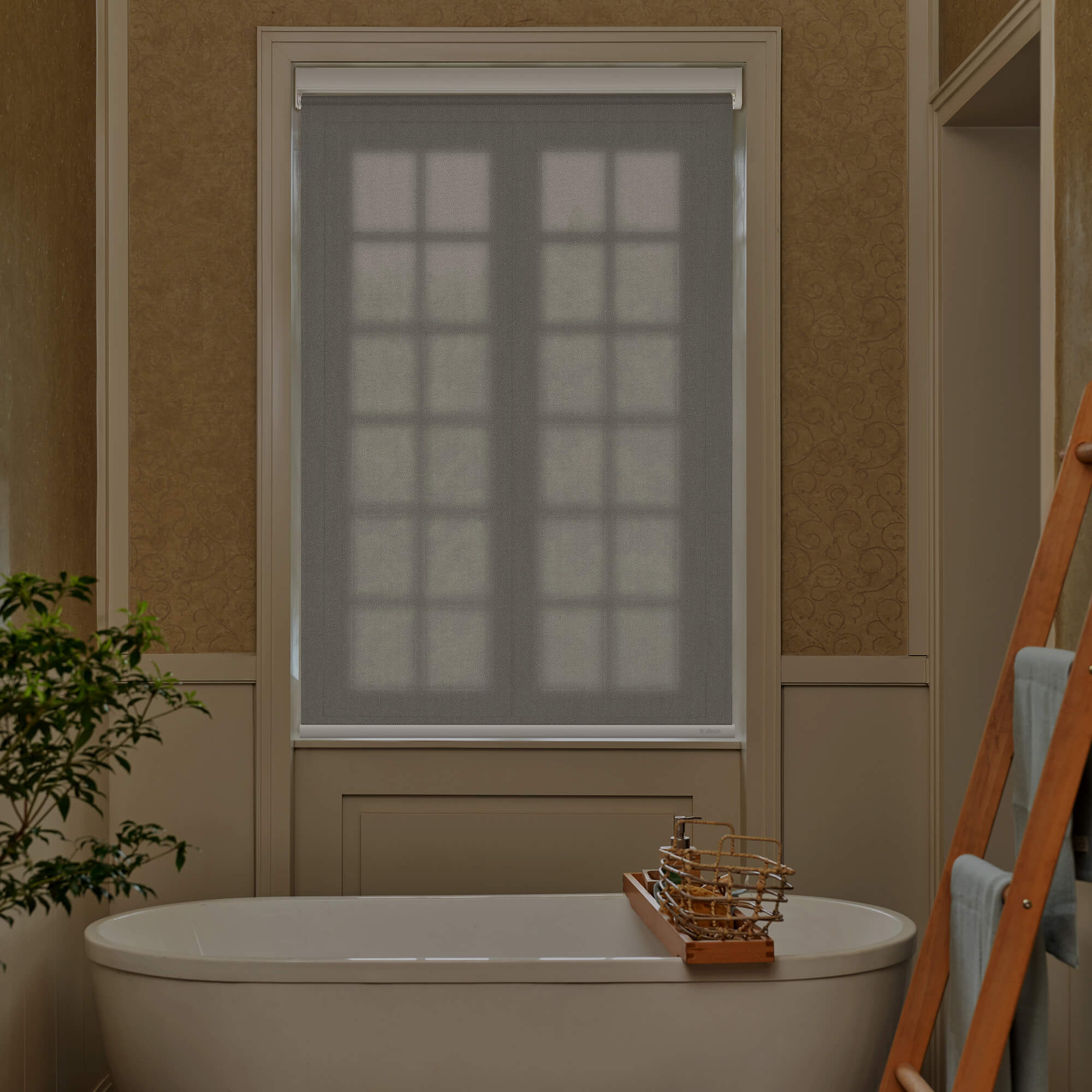 Allesin Best-Value Motorized Light Filtering Roller Shades