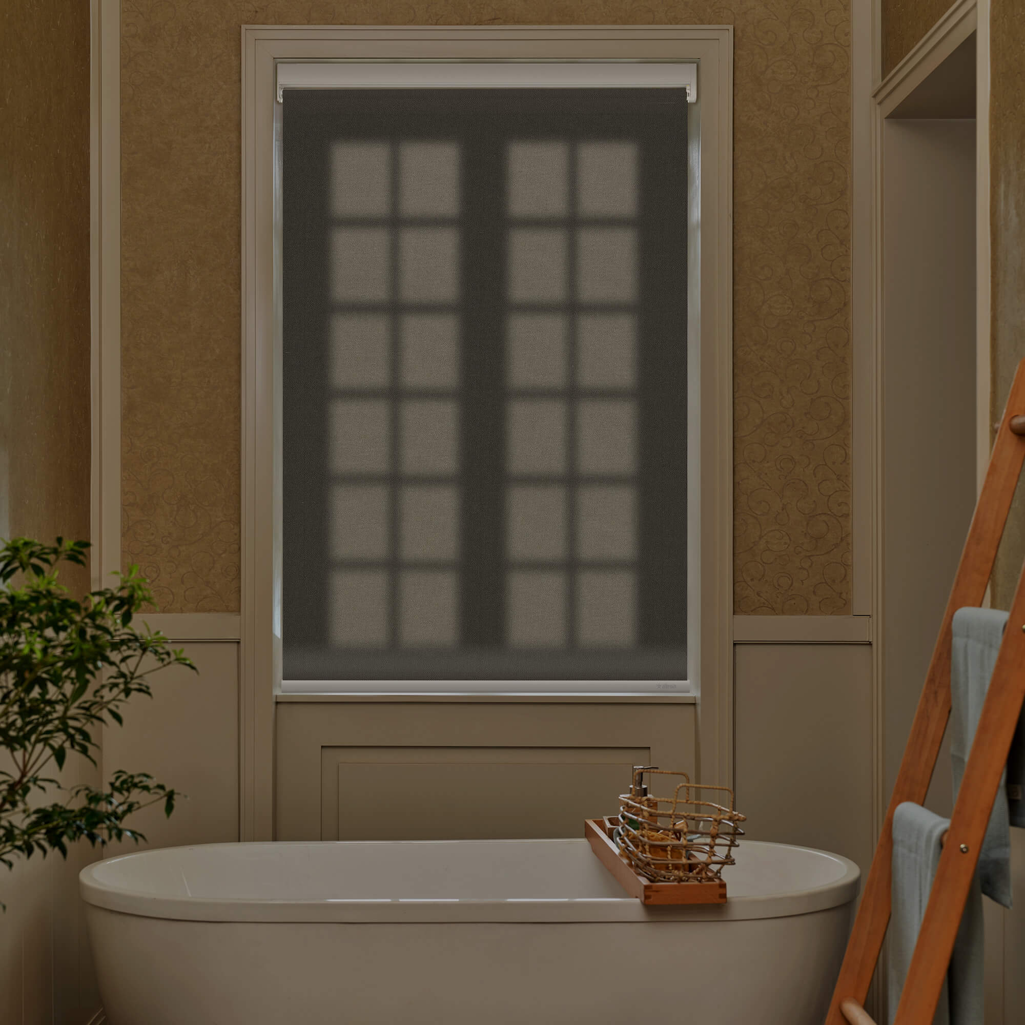 Allesin Best-Value Motorized Light Filtering Roller Shades