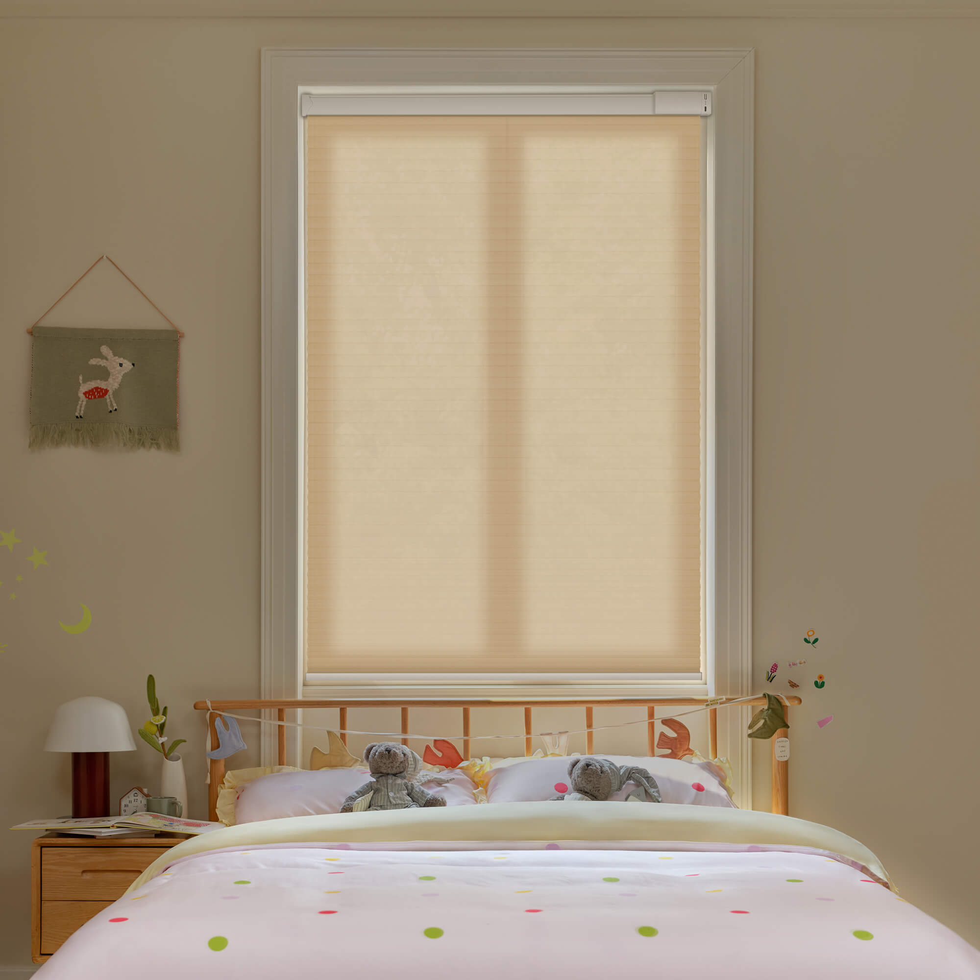 Allesin Select Motorized Light Filtering Honeycomb Shades