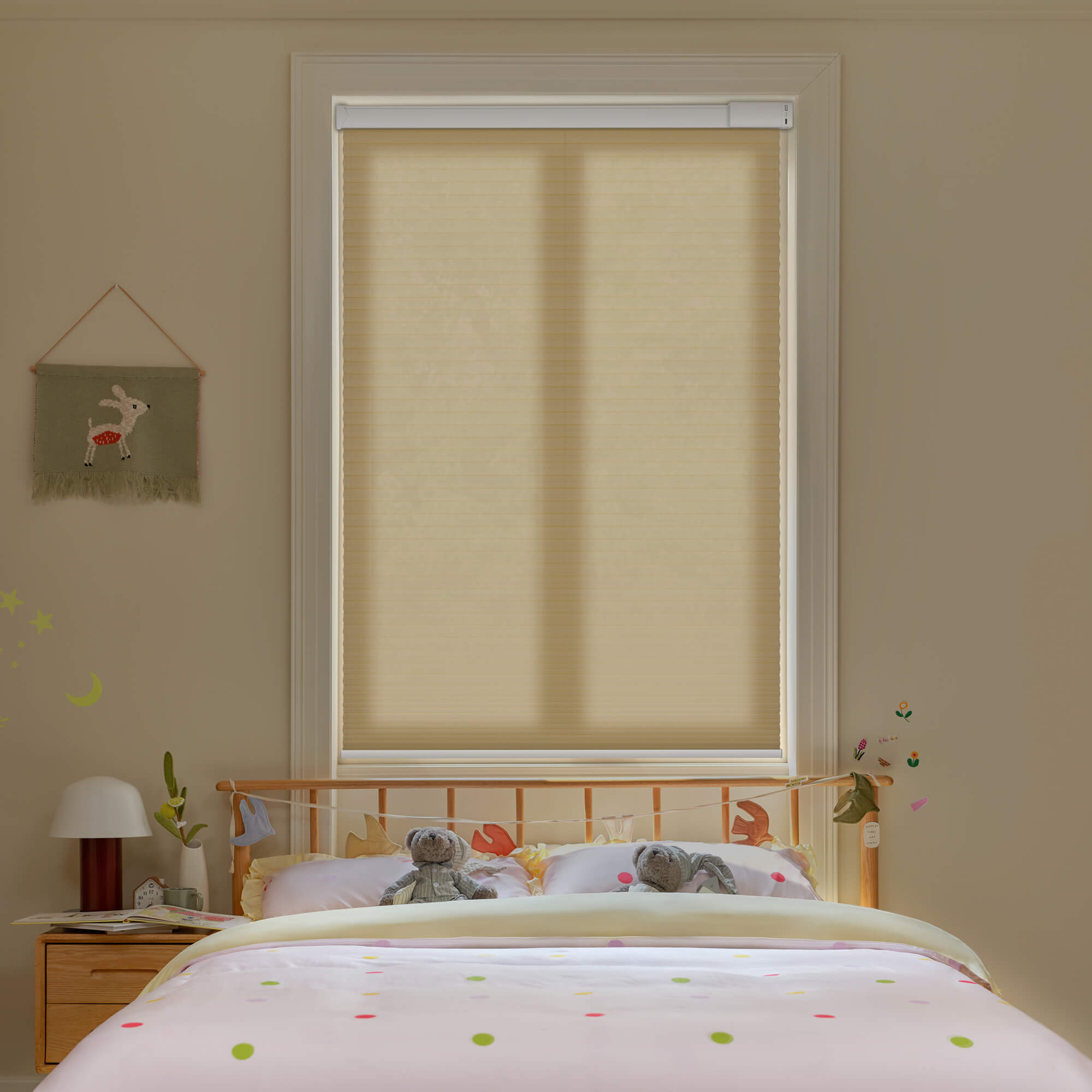 Allesin Select Motorized Light Filtering Honeycomb Shades