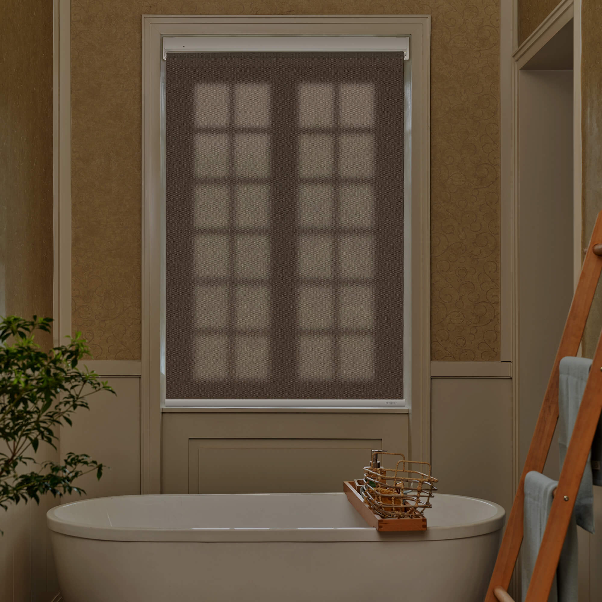 Allesin Best-Value Motorized Light Filtering Roller Shades