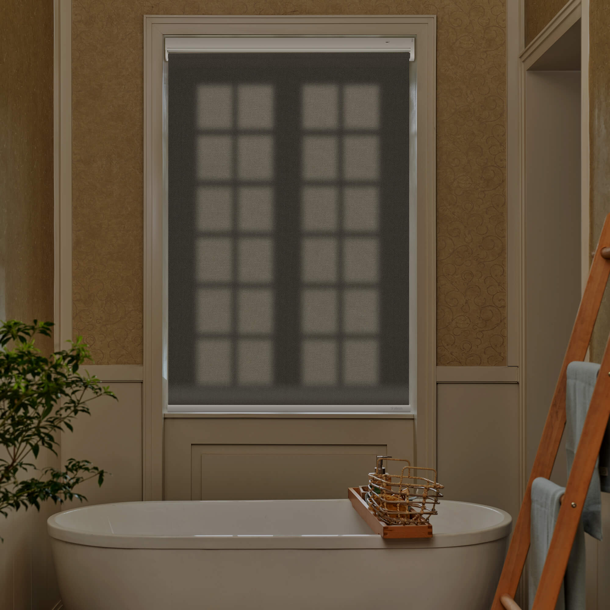 Allesin Best-Value Motorized Light Filtering Roller Shades