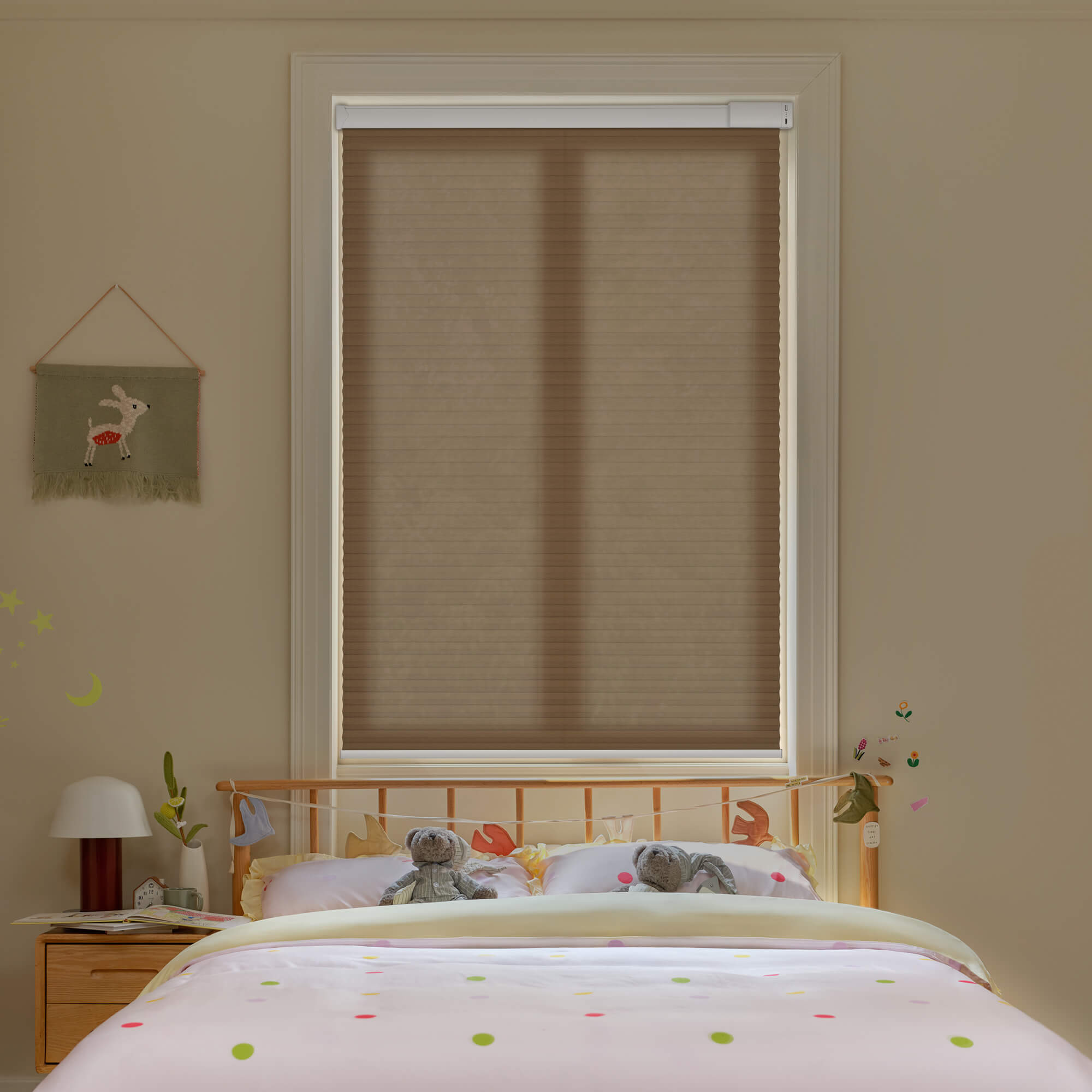 Allesin Select Motorized Light Filtering Honeycomb Shades