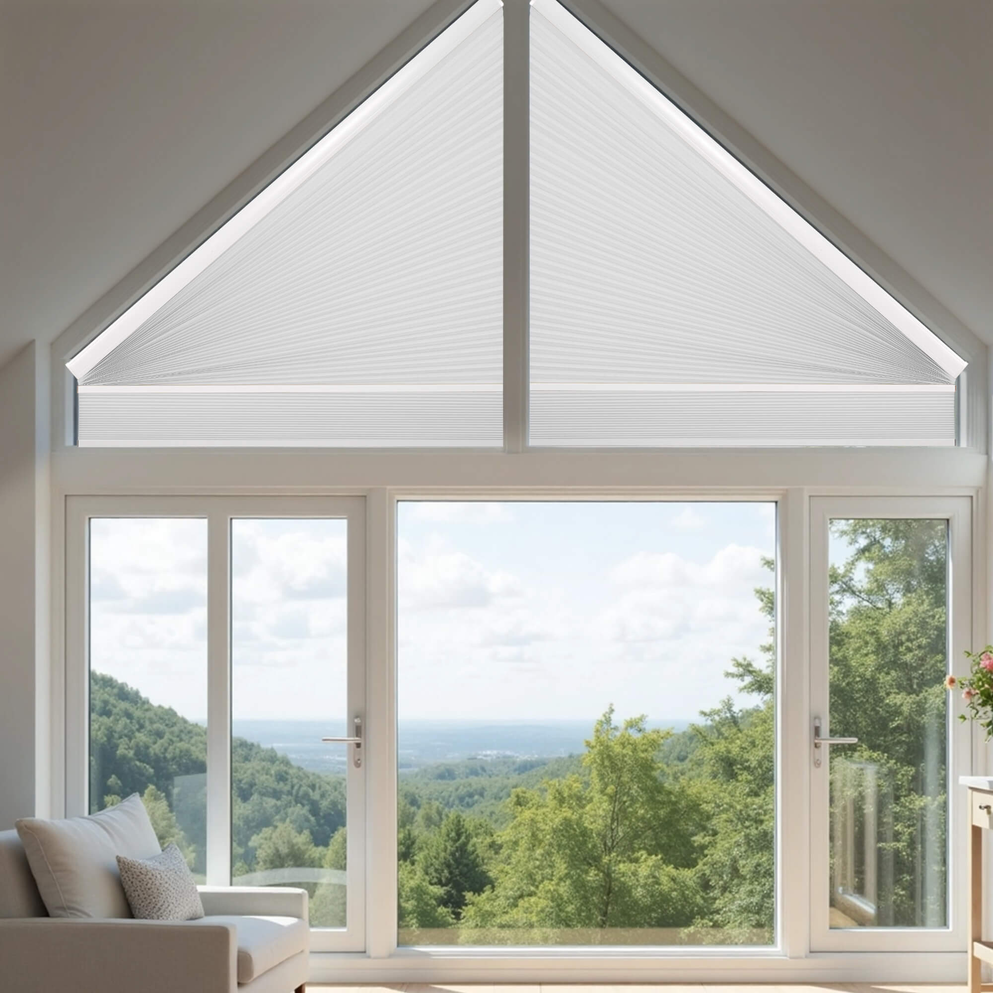 Allesin Angle Top Blackout Honeycomb Shades