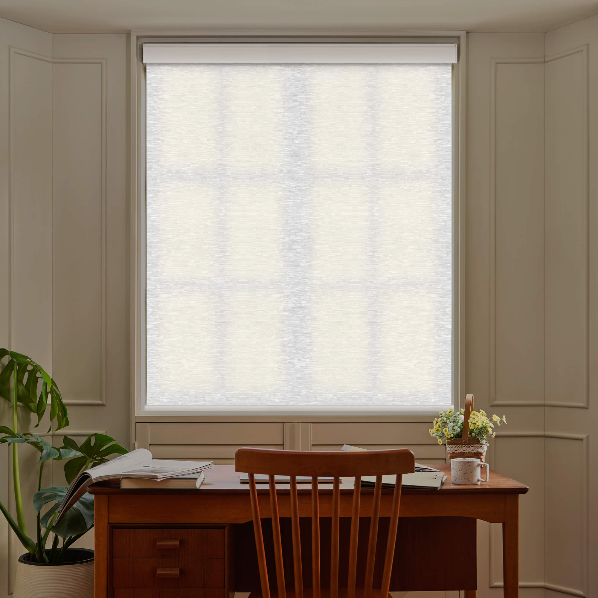 Allesin Motorized Light Filtering Roller Shades