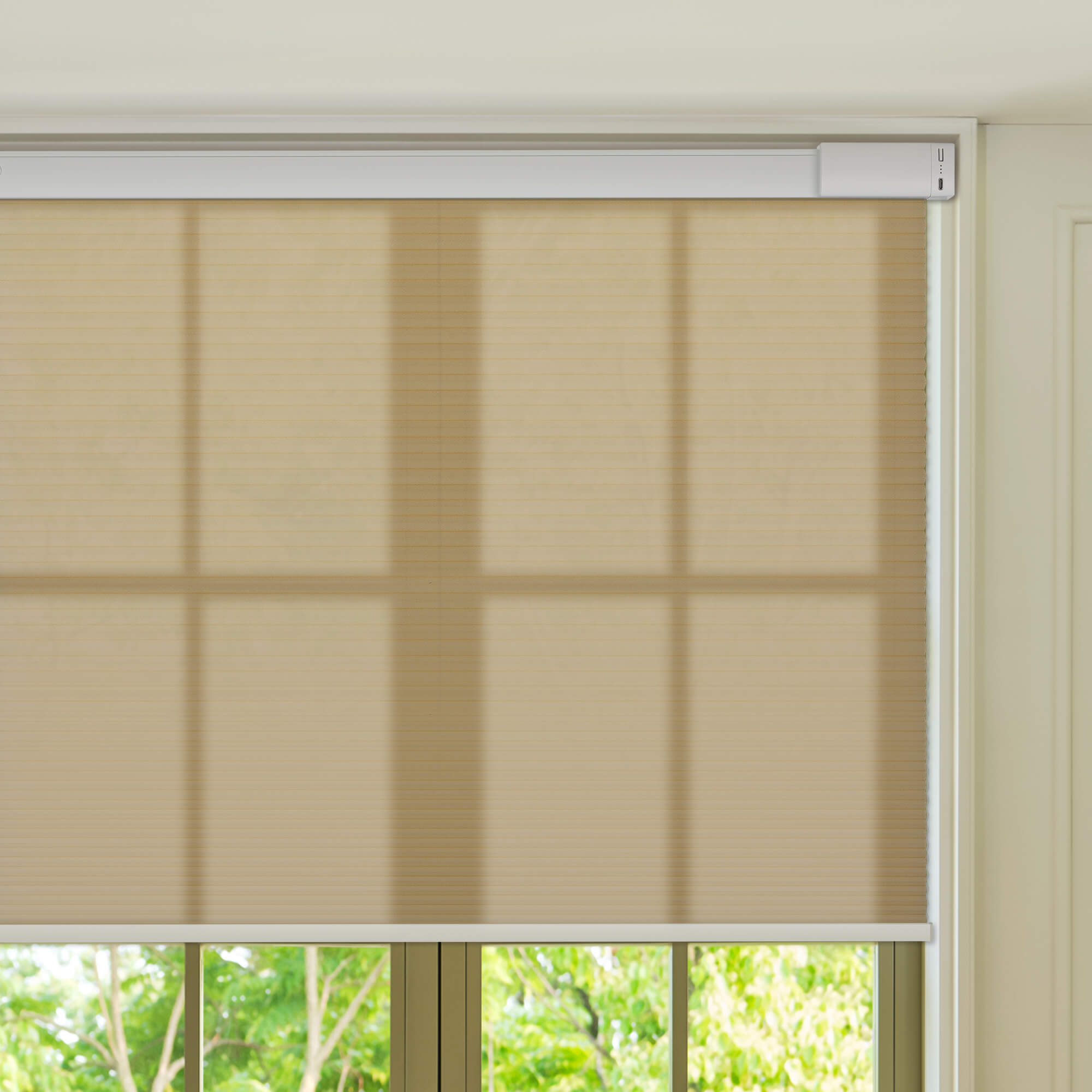 Allesin Select Motorized Light Filtering Honeycomb Shades