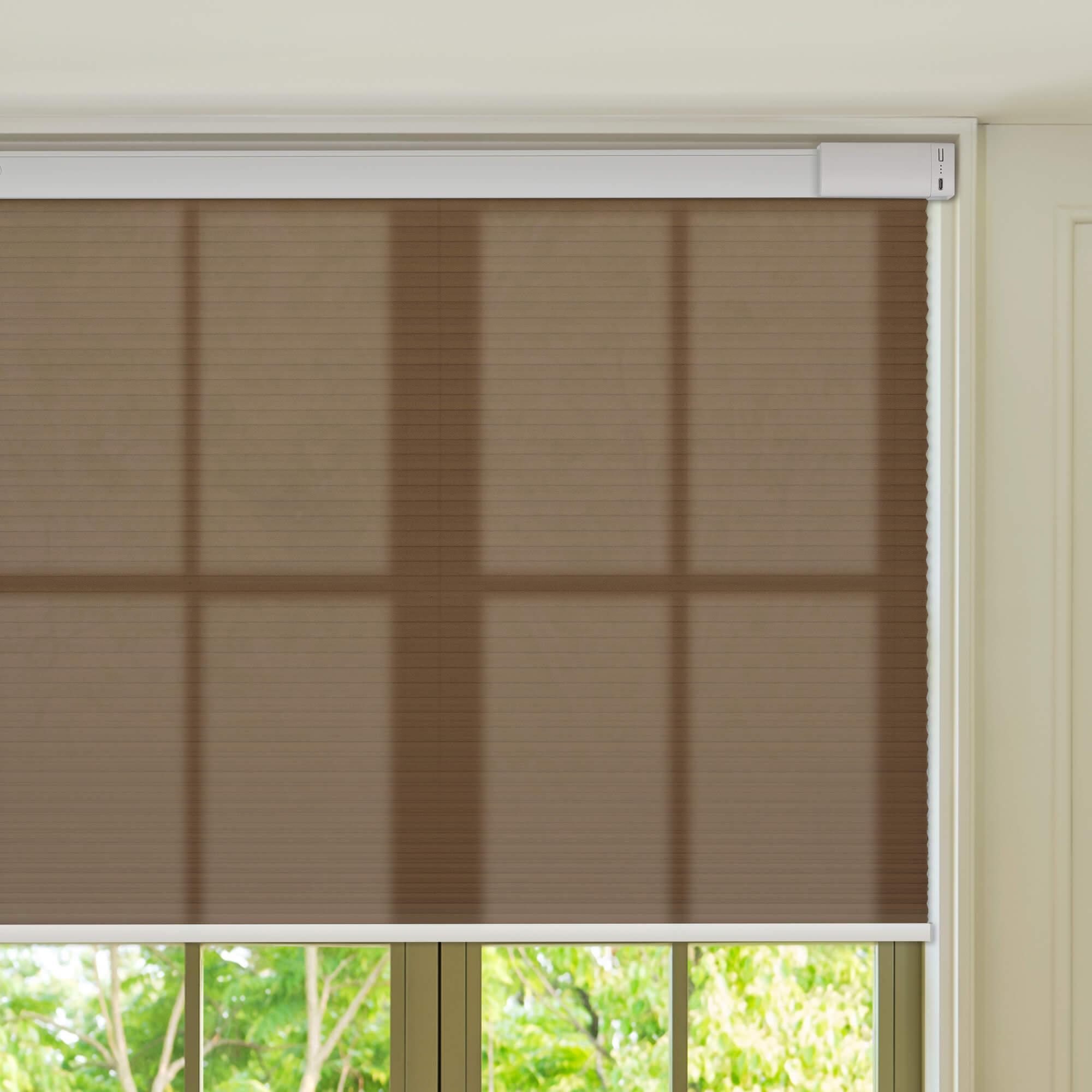 Allesin Select Motorized Light Filtering Honeycomb Shades
