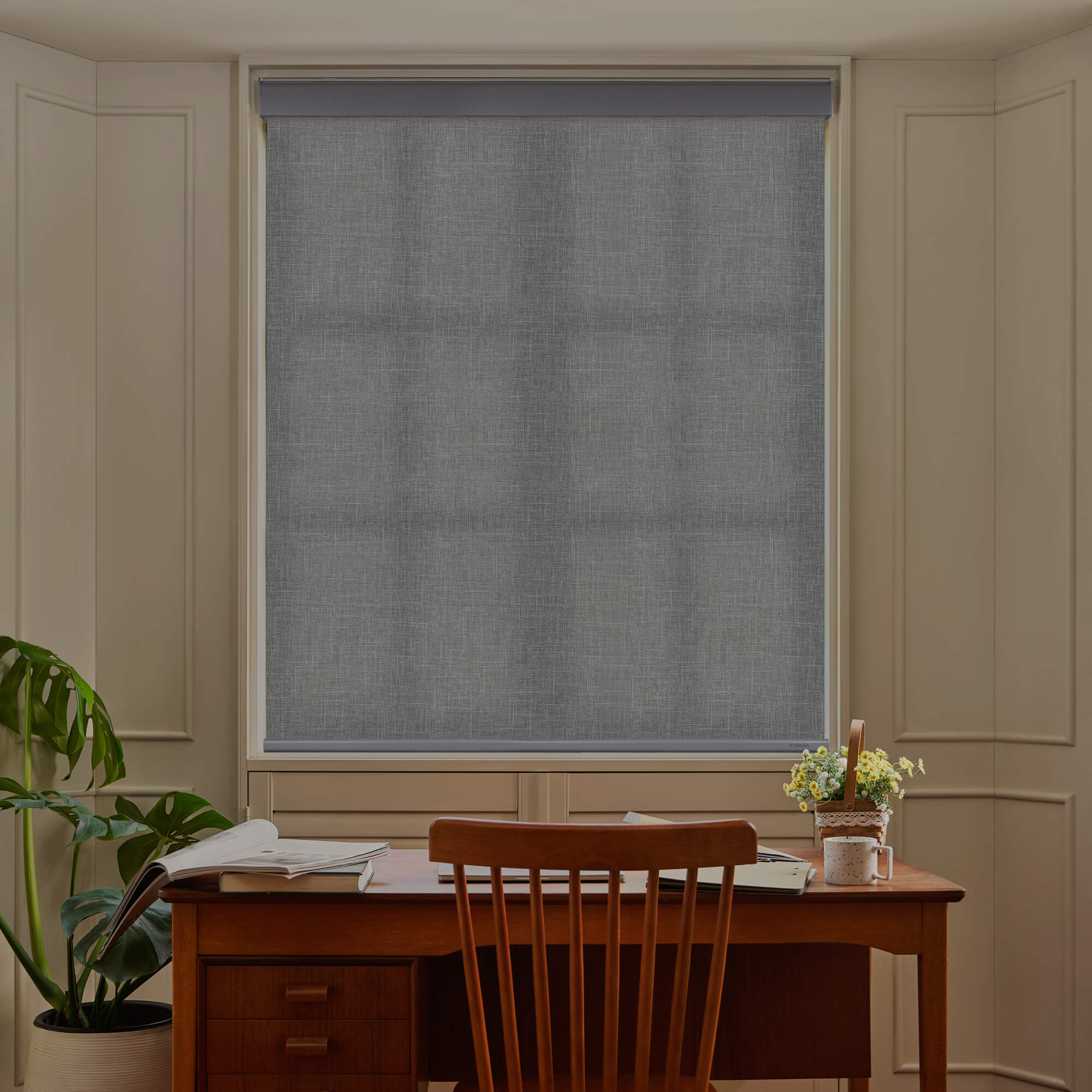 Allesin Motorized Light Filtering Roller Shades