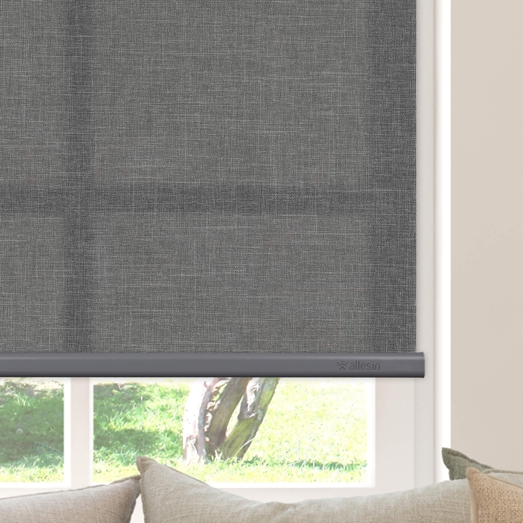 Allesin Motorized Light Filtering Roller Shades