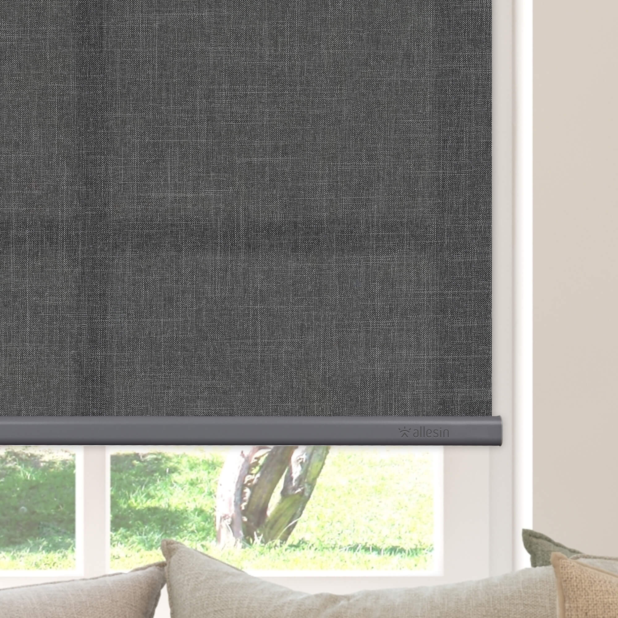 Allesin Motorized Light Filtering Roller Shades