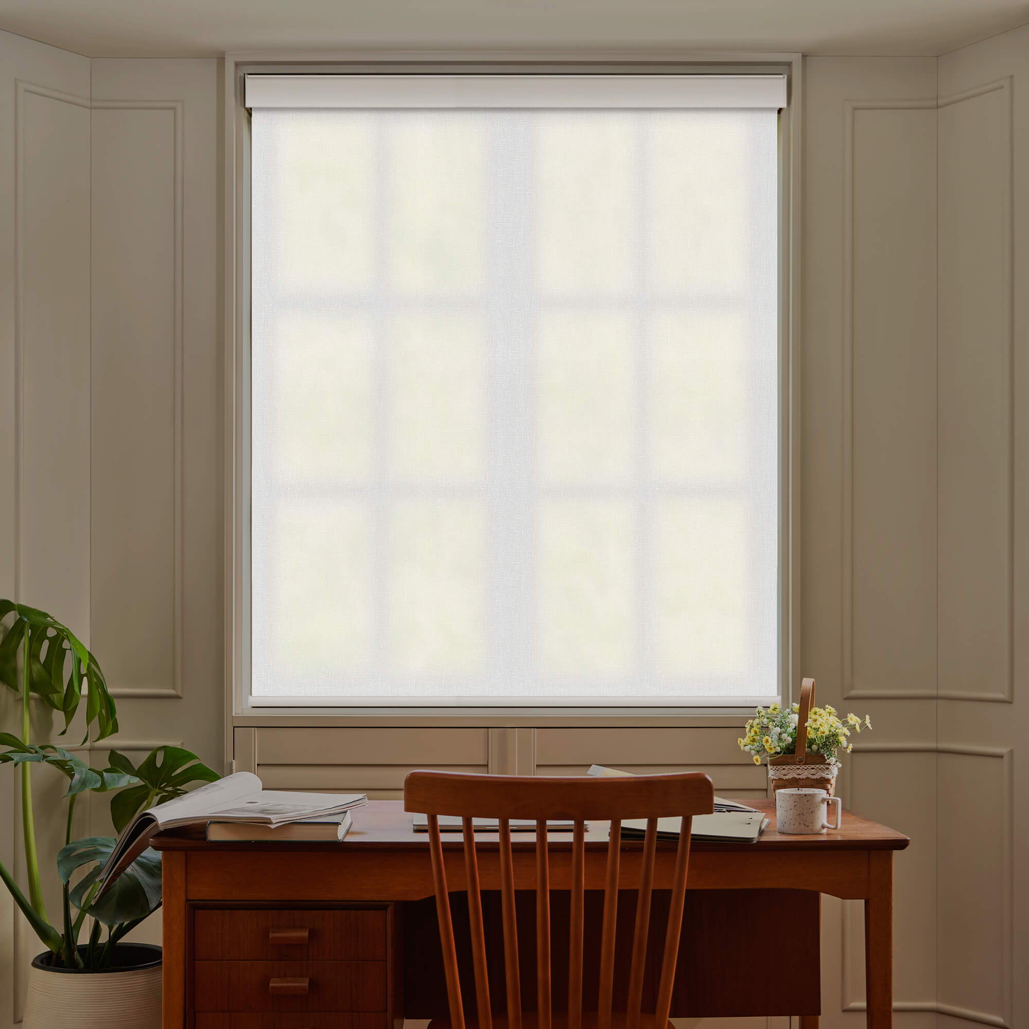 Allesin Motorized Light Filtering Roller Shades