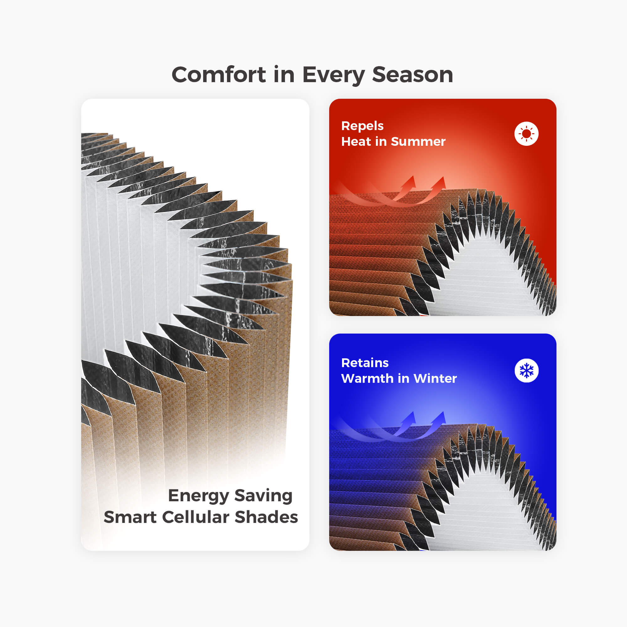 Allesin Select Motorized Blackout Honeycomb Shades