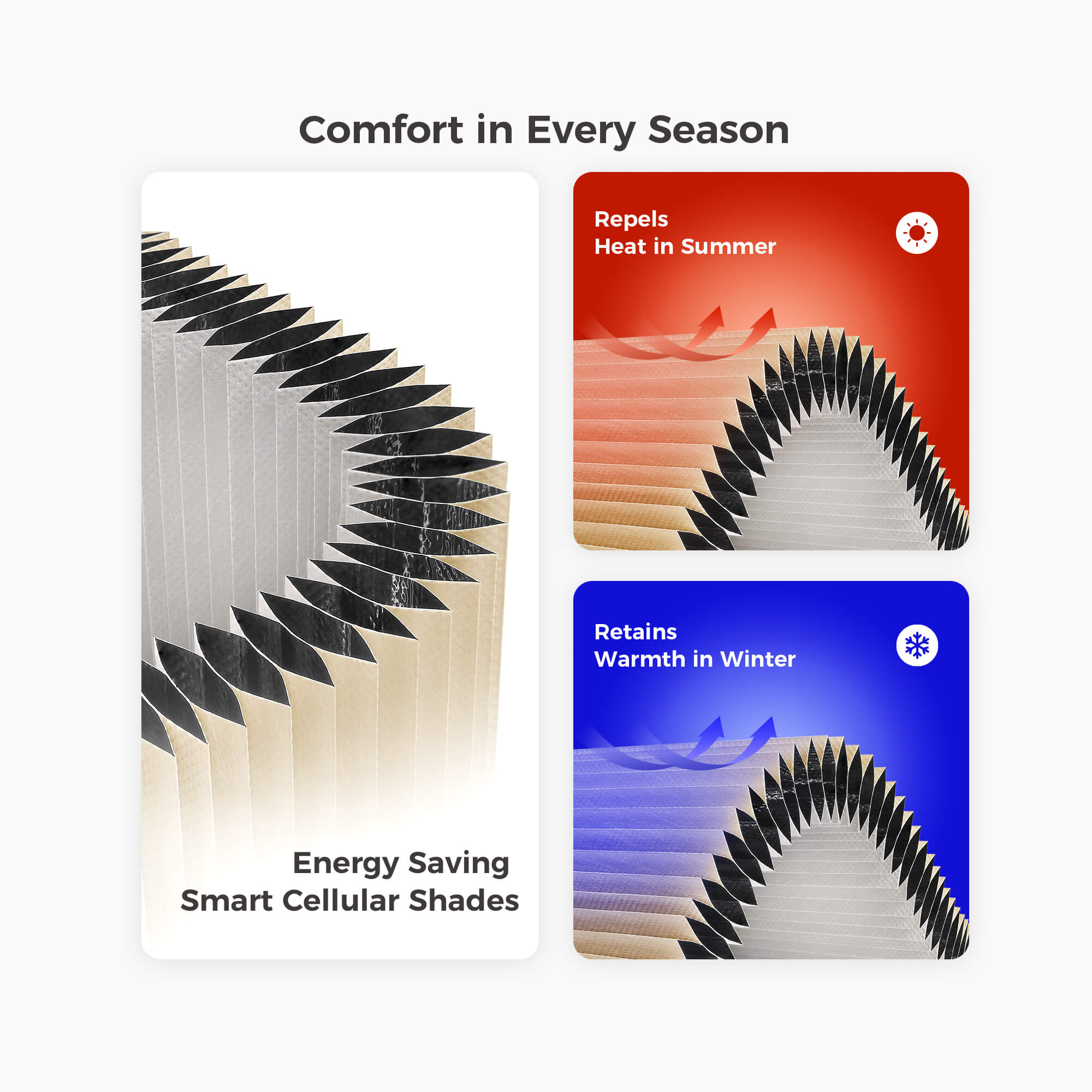 Allesin Select Motorized Blackout Honeycomb Shades