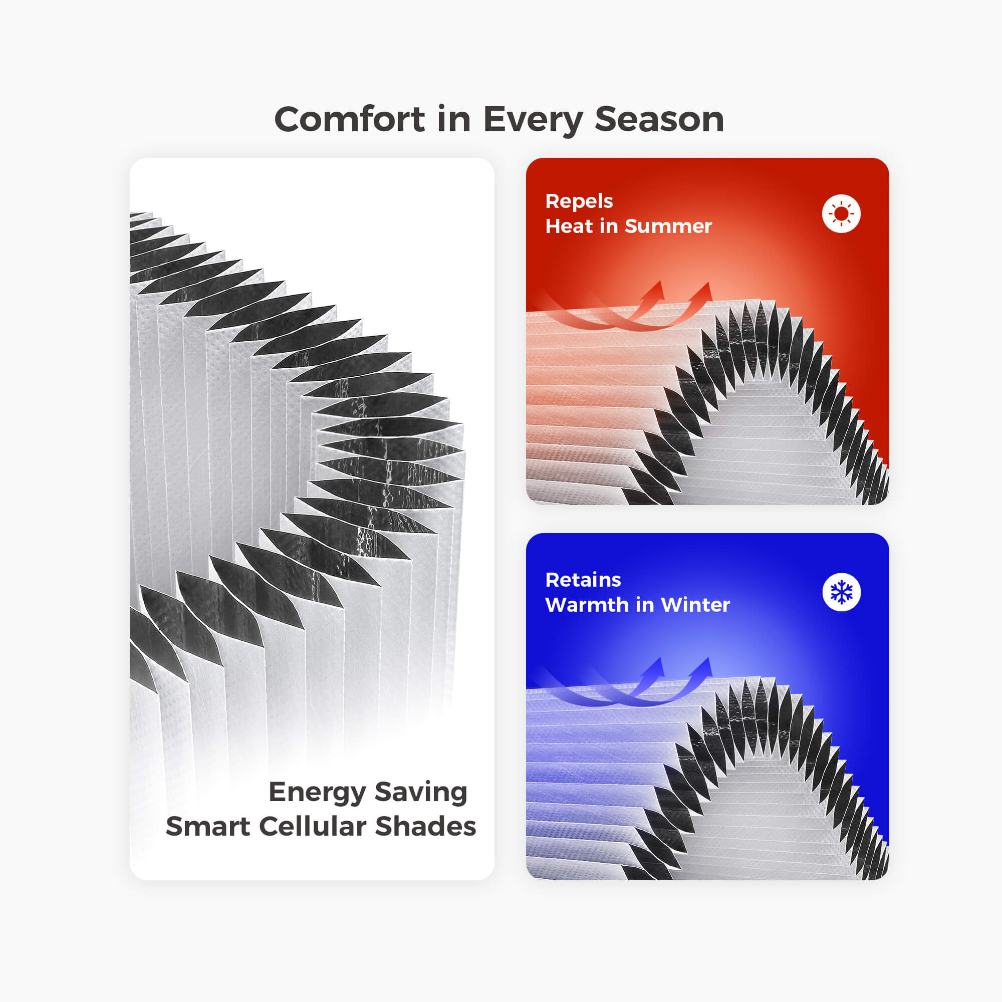 Allesin Select Motorized Blackout Honeycomb Shades