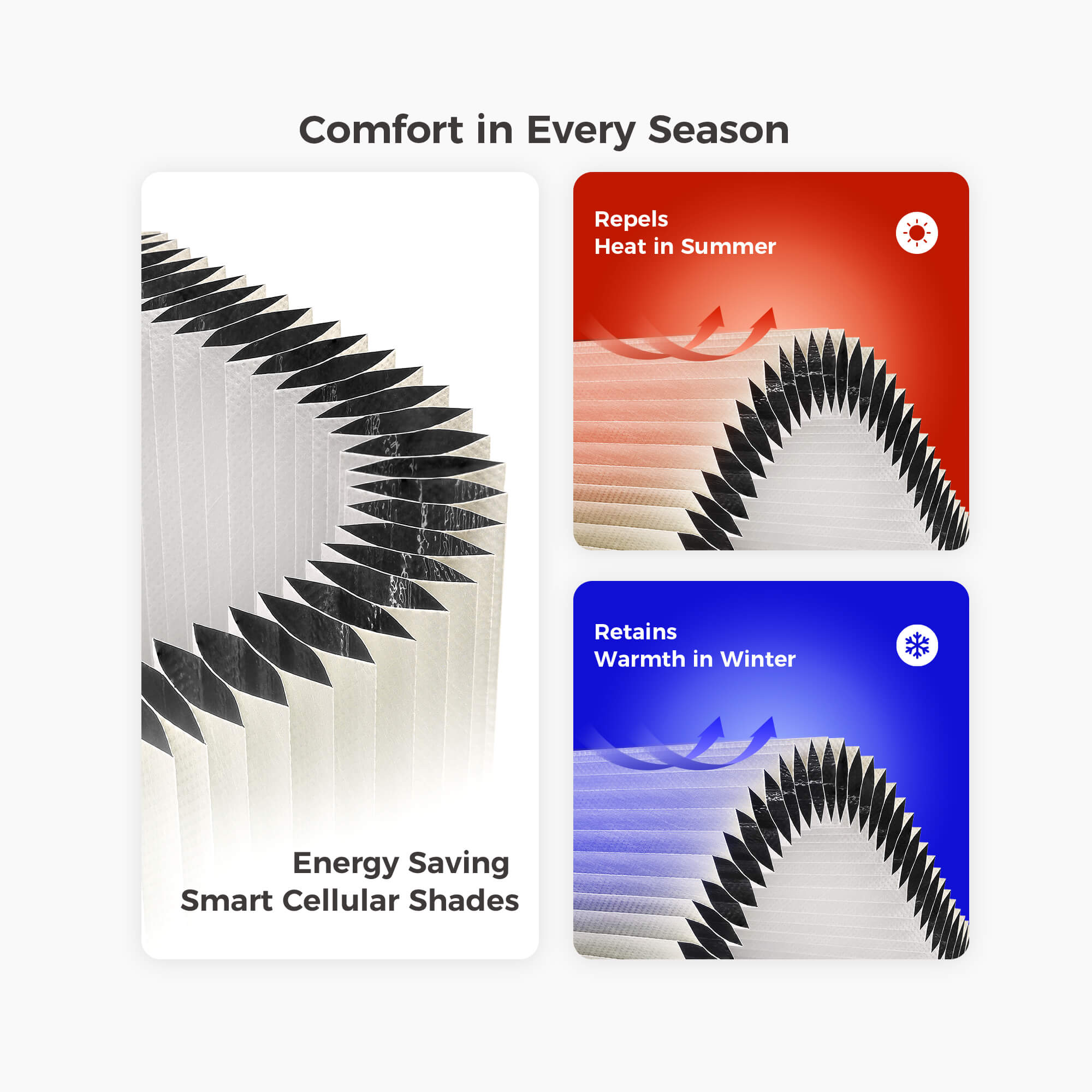 Allesin Select Motorized Blackout Honeycomb Shades