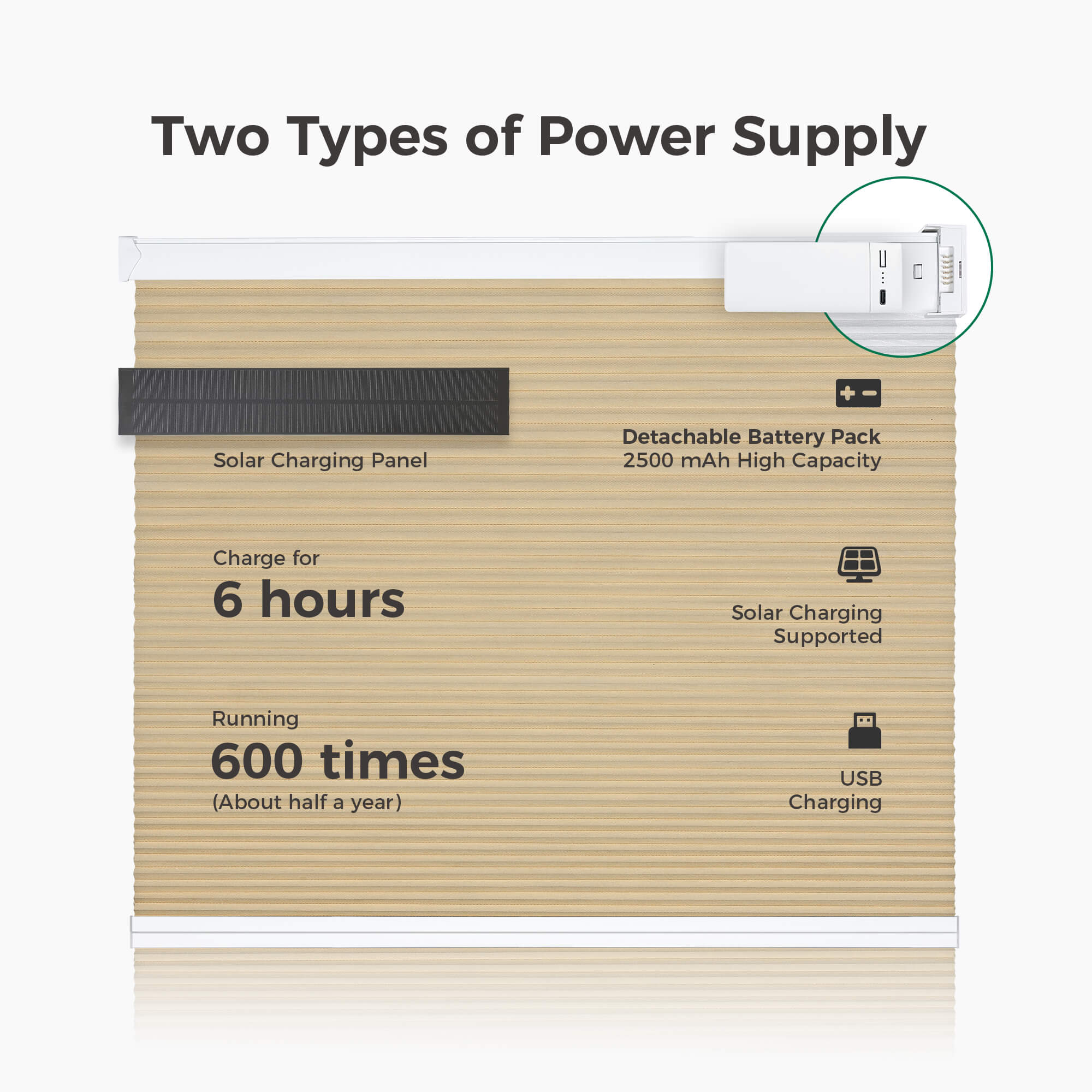 Allesin Select Motorized Blackout Honeycomb Shades