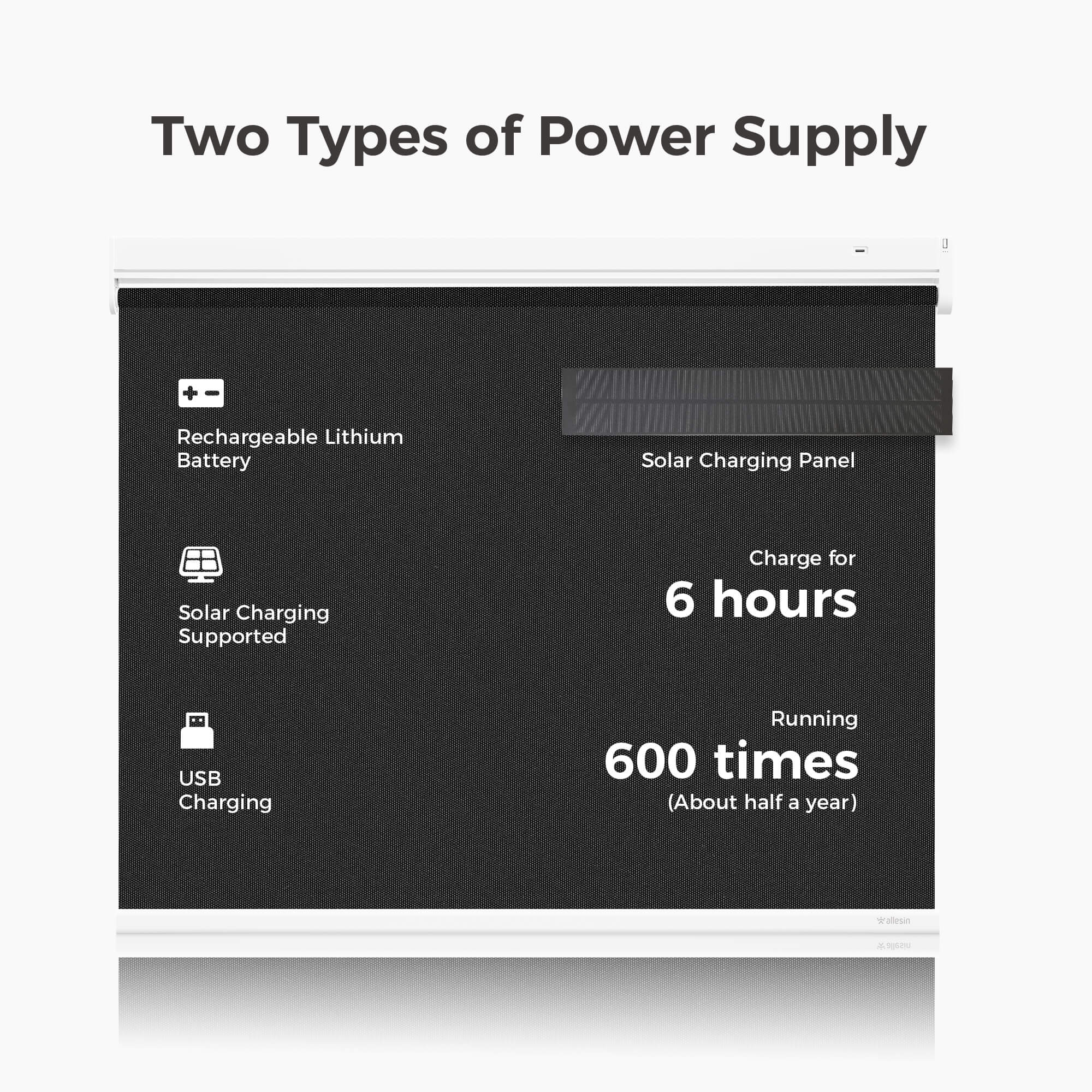 Allesin Best-Value Motorized Light Filtering Roller Shades