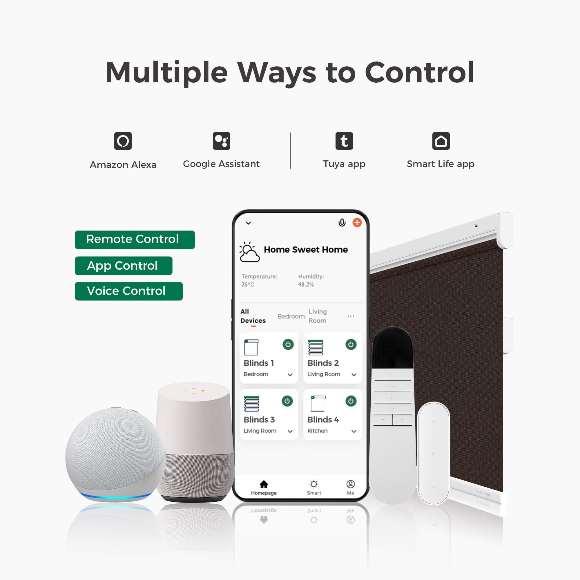 Allesin Best-Value Motorized Light Filtering Roller Shades