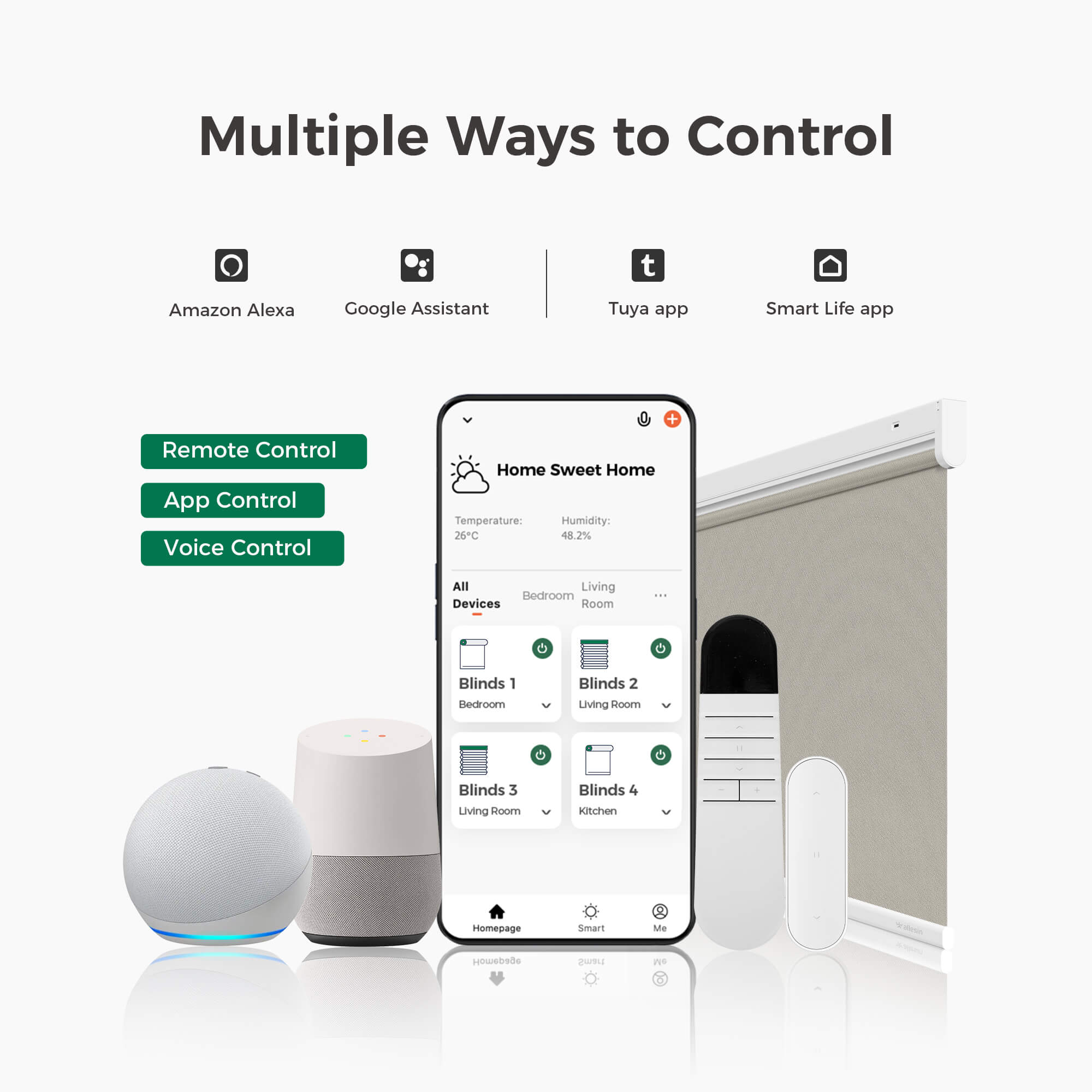 Allesin Best-Value Motorized Light Filtering Roller Shades