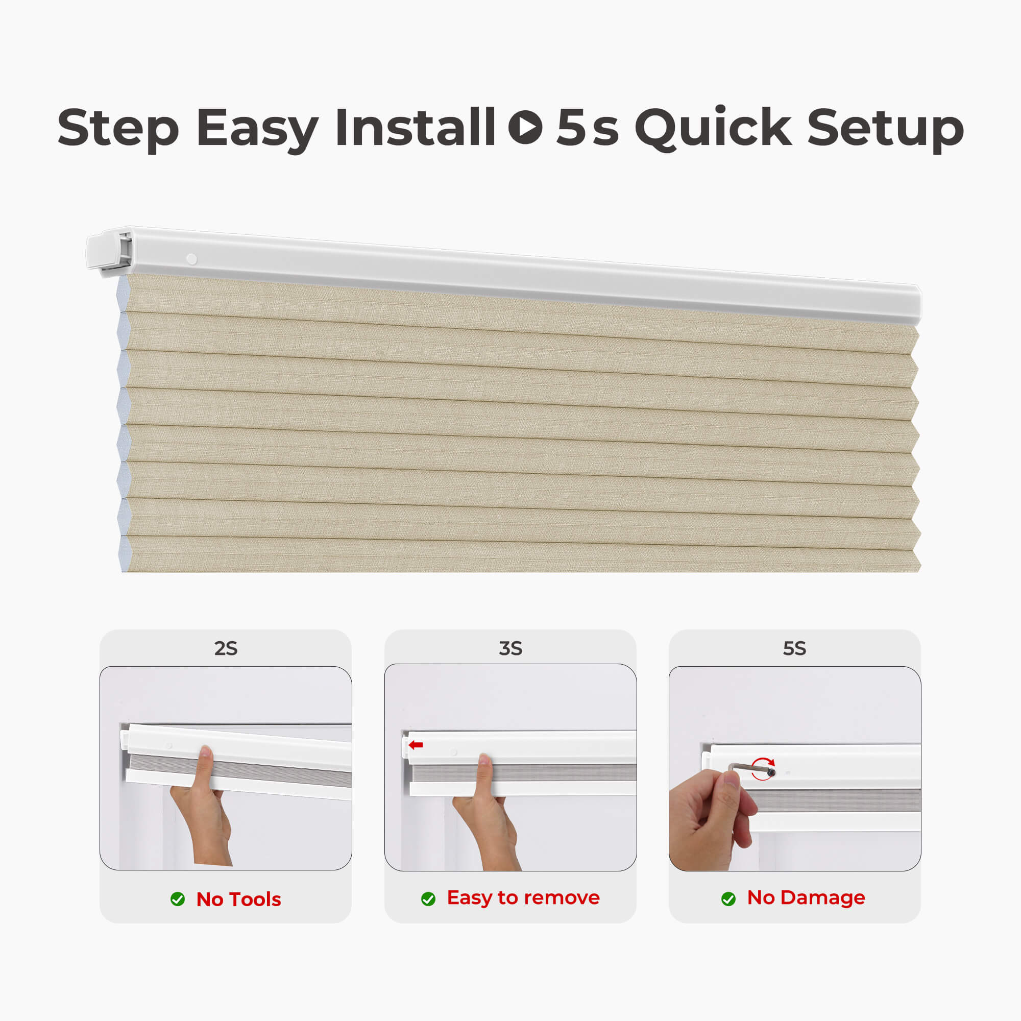 Allesin Prestige Motorized Light Filtering Honeycomb Shades