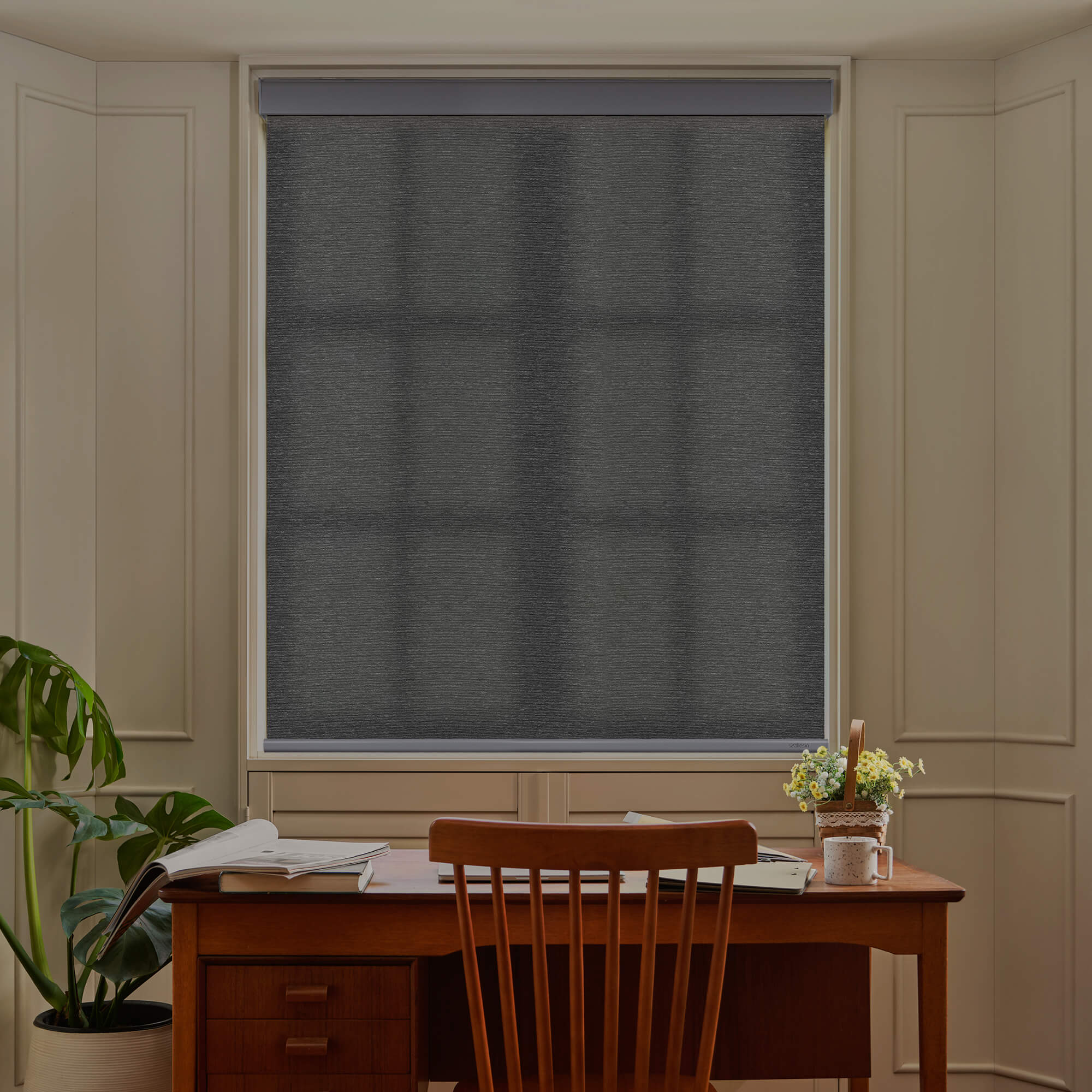 Allesin Motorized Light Filtering Roller Shades