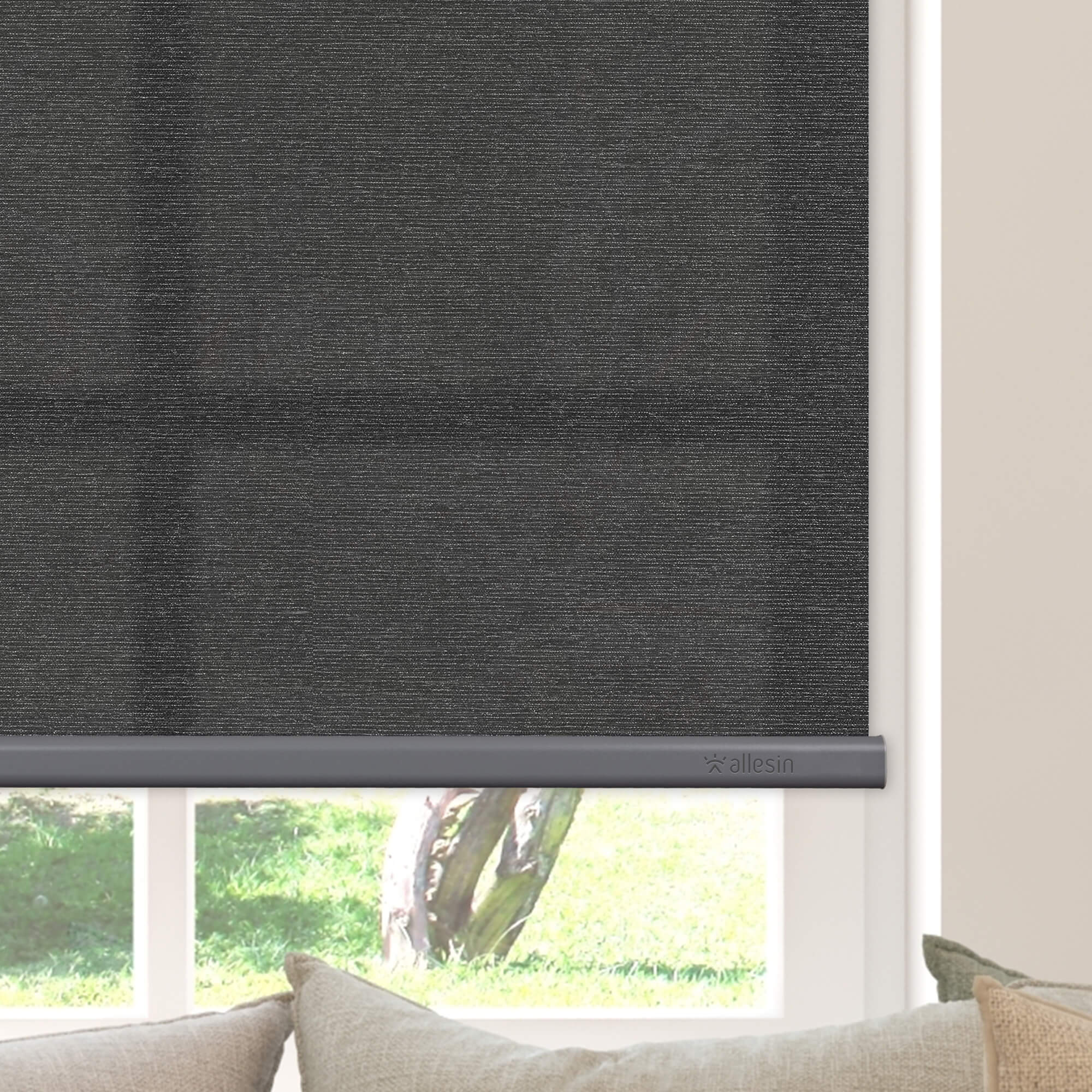 Allesin Motorized Light Filtering Roller Shades
