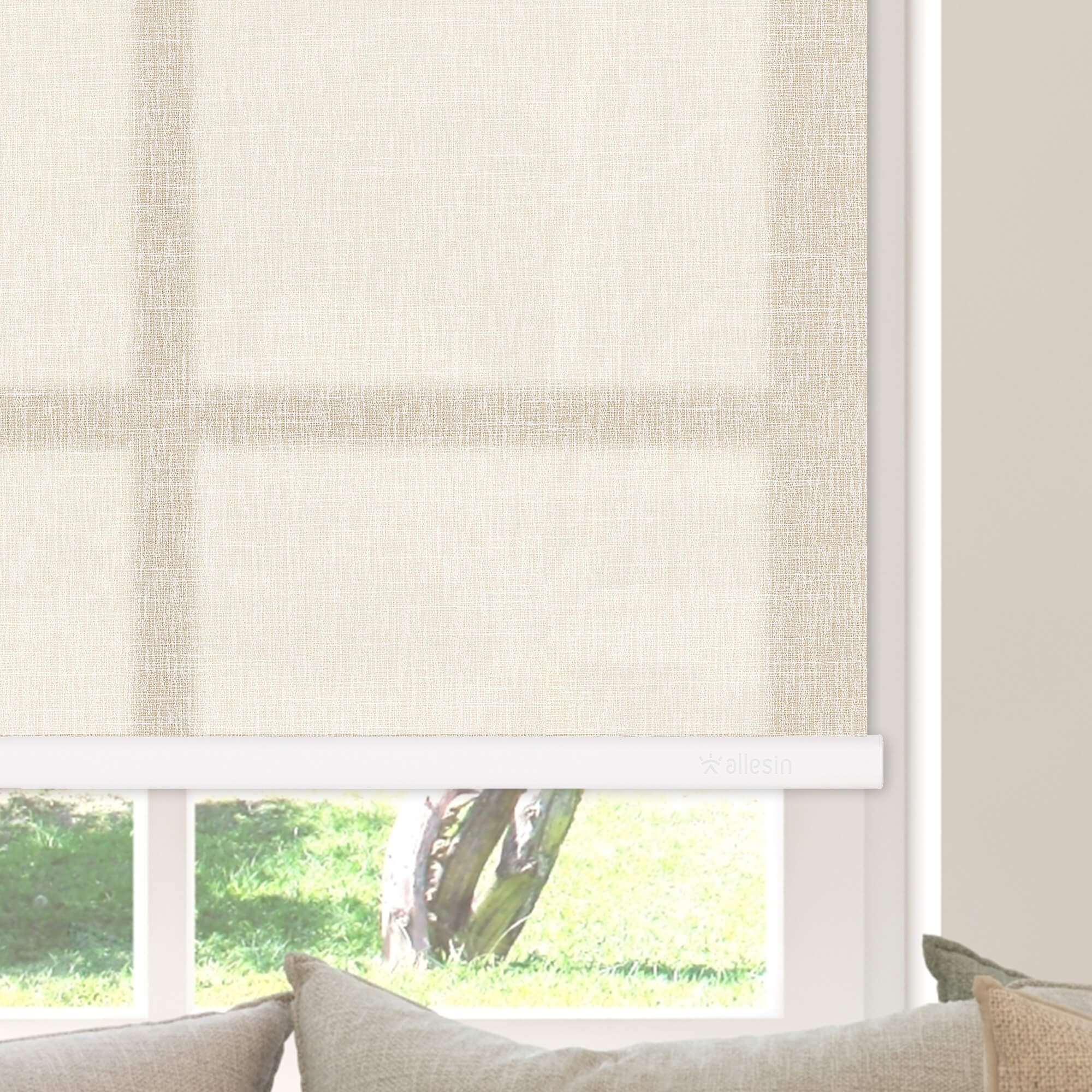 Allesin Motorized Light Filtering Roller Shades