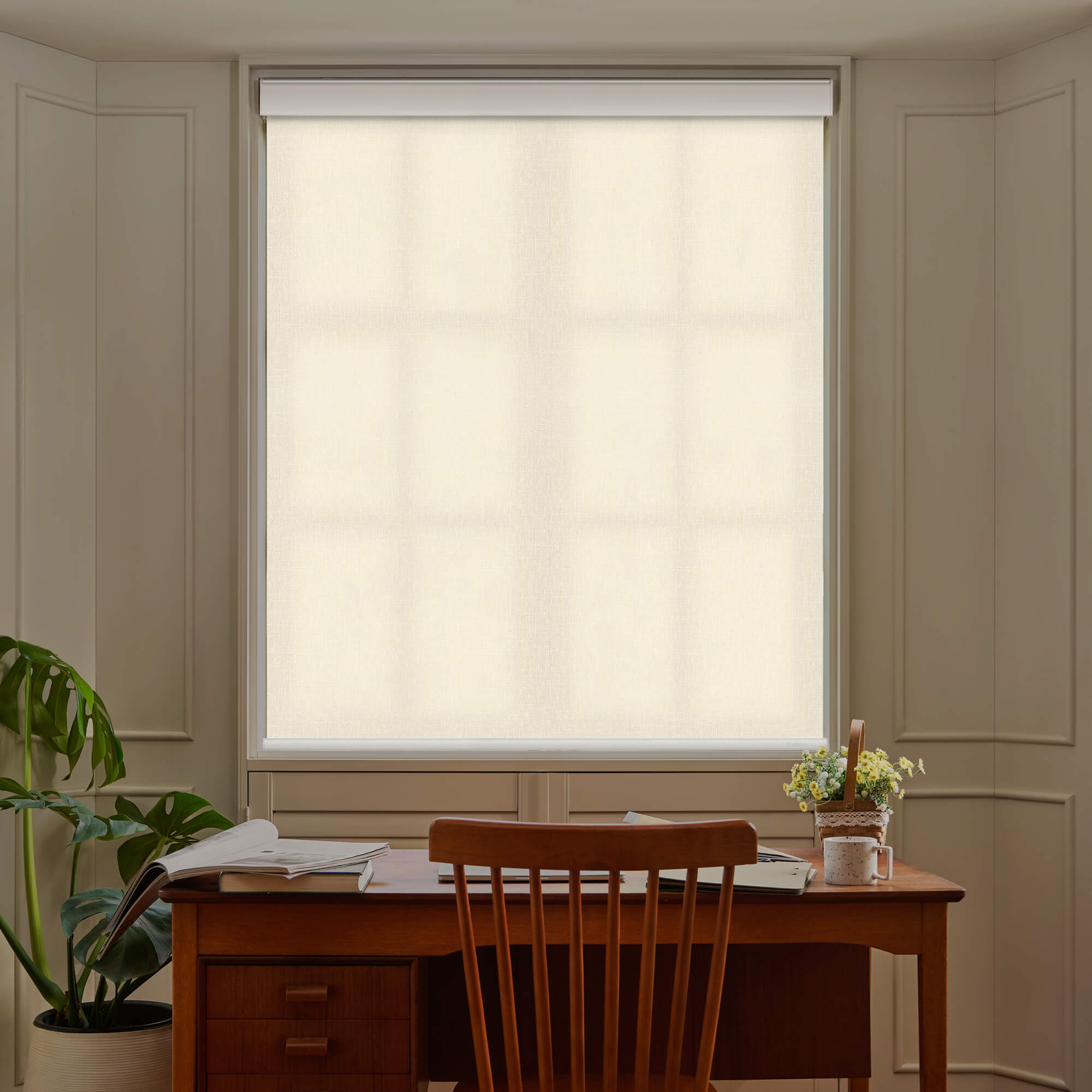 Allesin Motorized Light Filtering Roller Shades