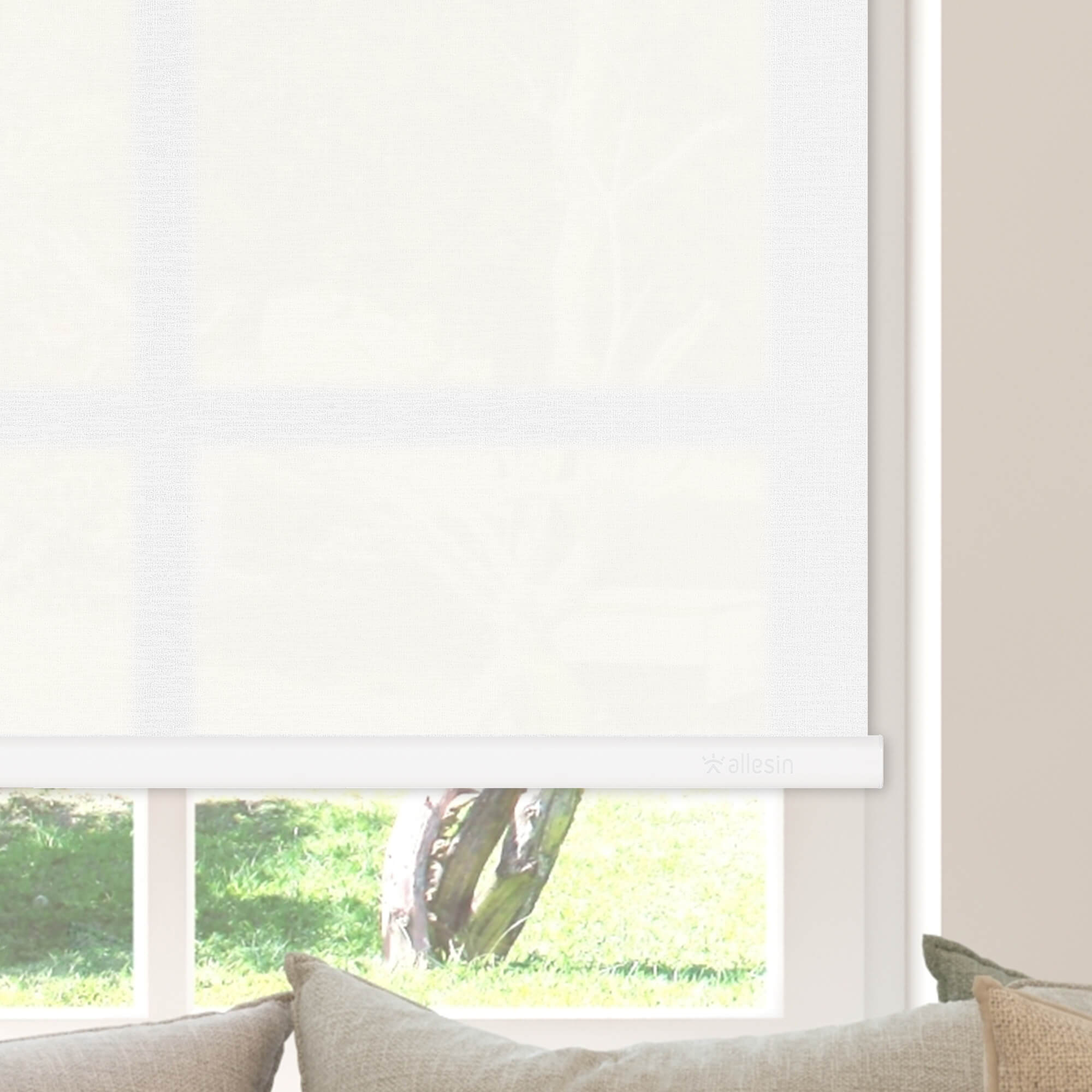 Allesin Motorized Light Filtering Roller Shades