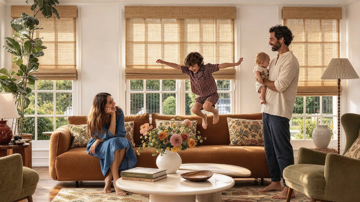 How to Style Natural Fabric Roman Shades in Modern Homes