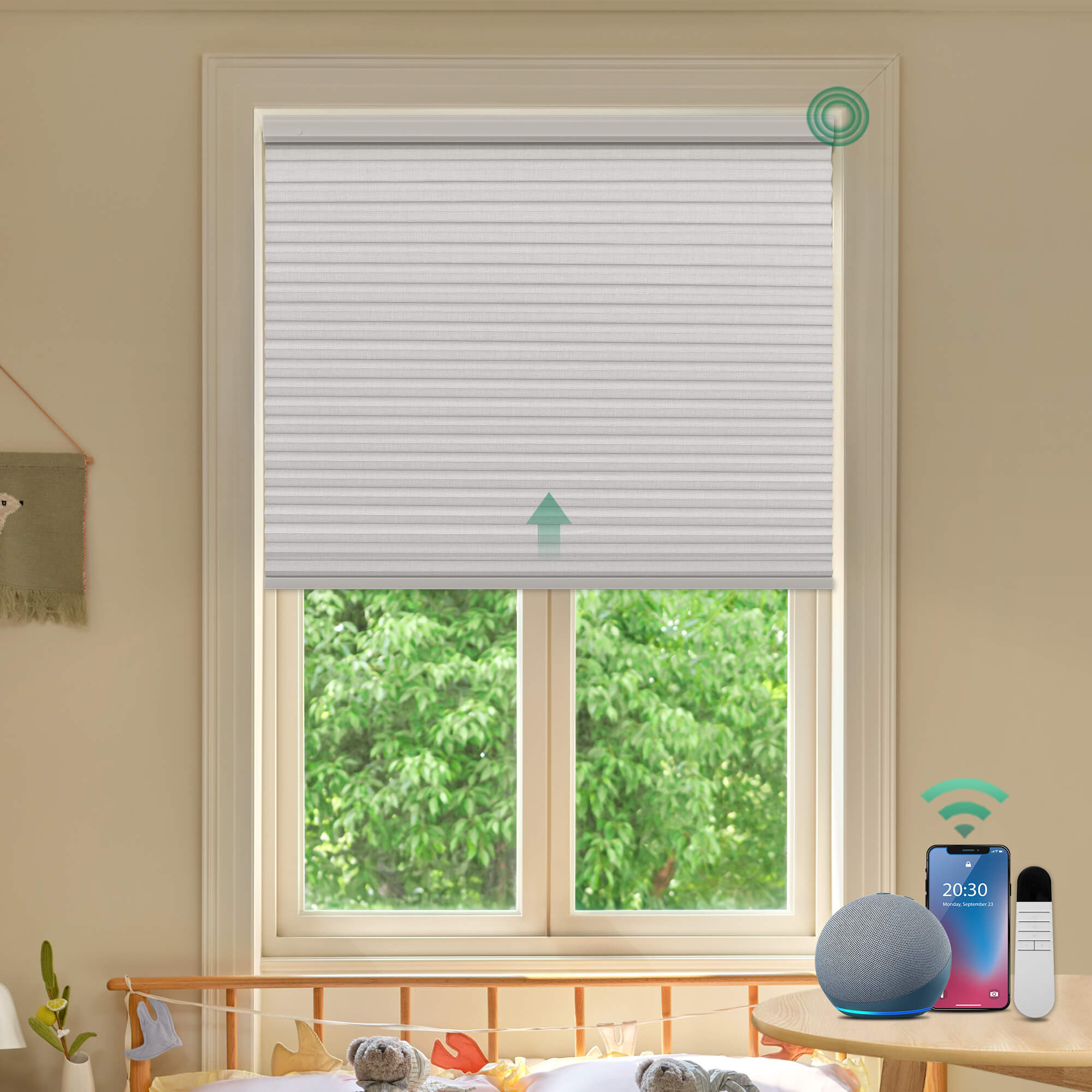 Allesin Prestige Motorized Blackout Honeycomb Shades