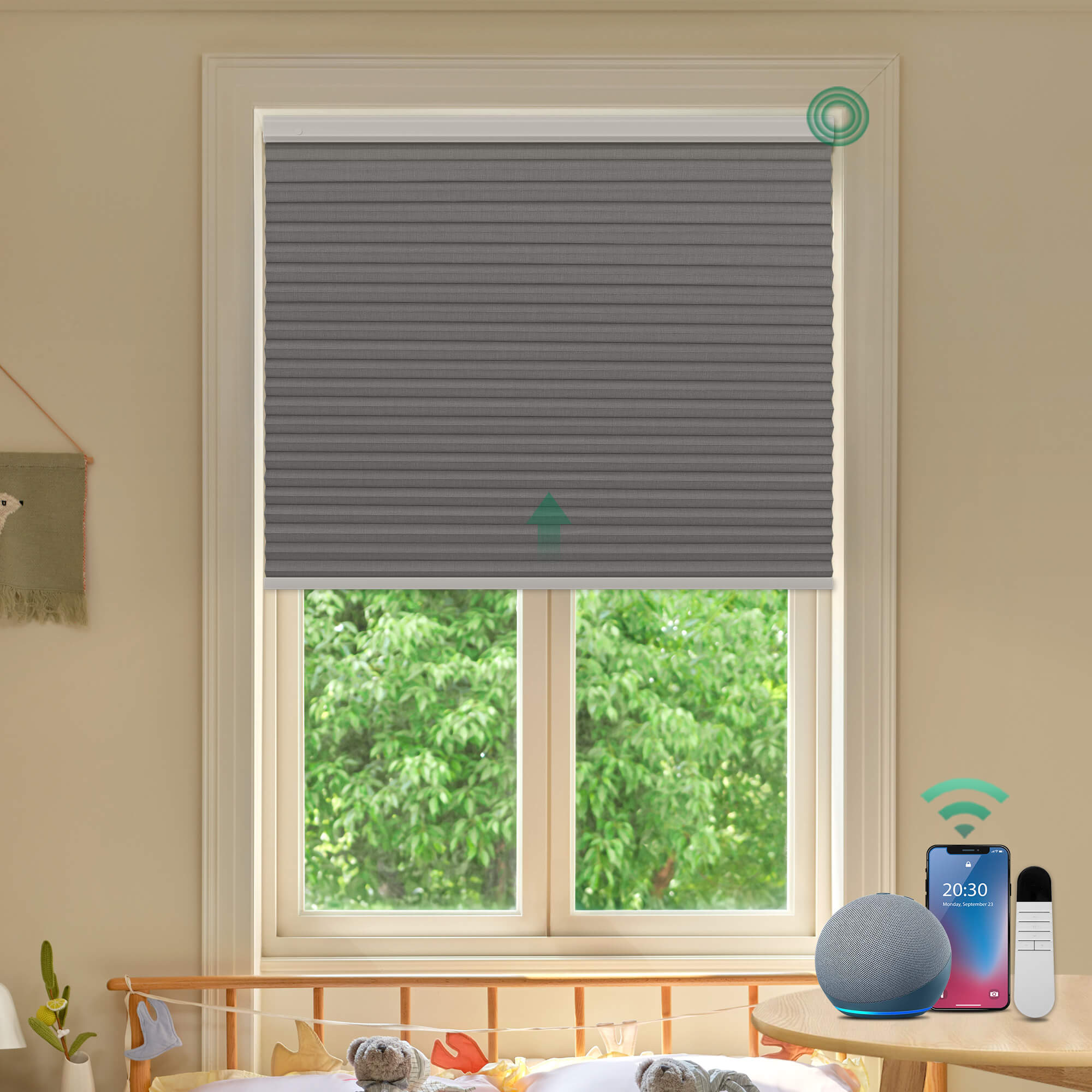 Allesin Prestige Motorized Blackout Honeycomb Shades