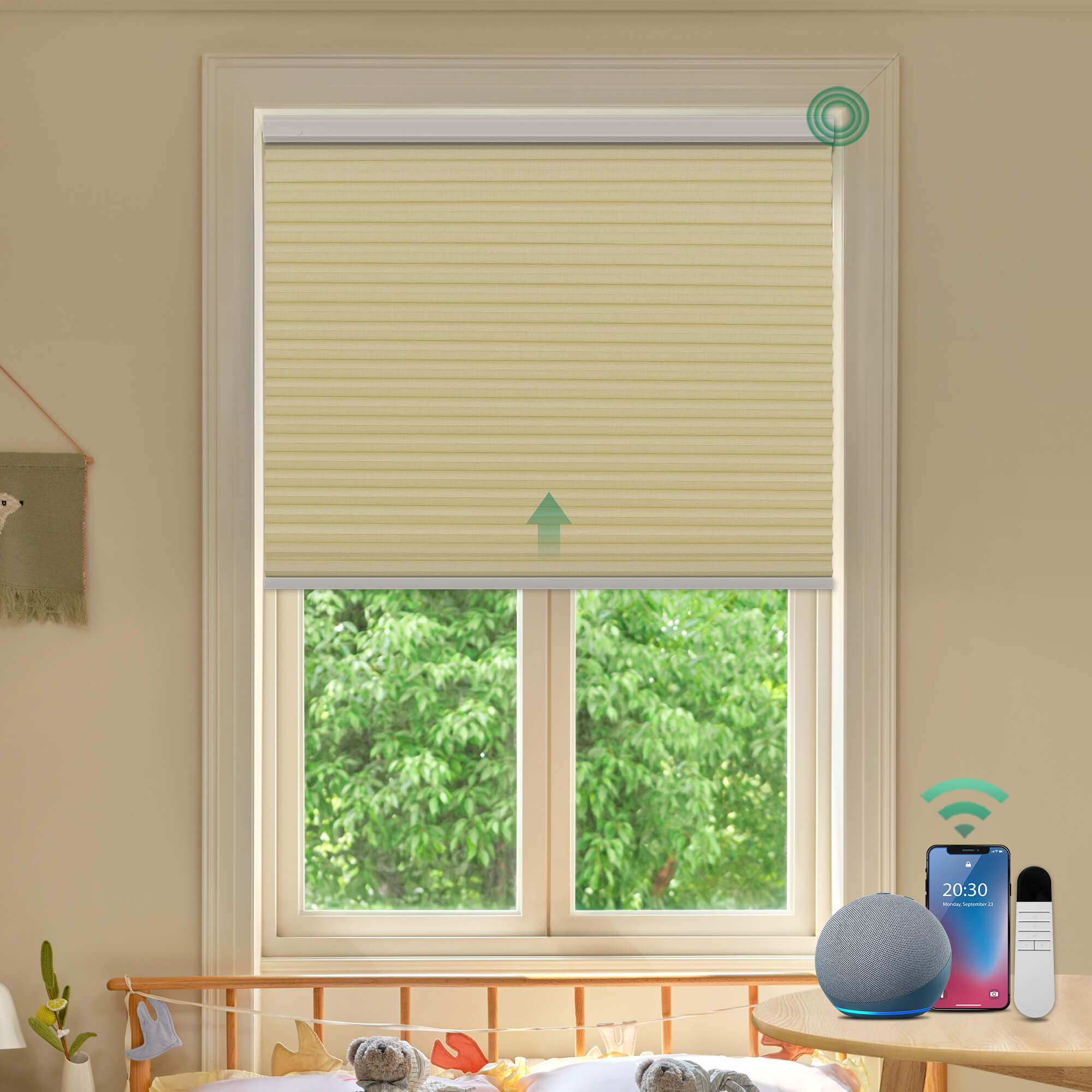 Allesin Prestige Motorized Blackout Honeycomb Shades