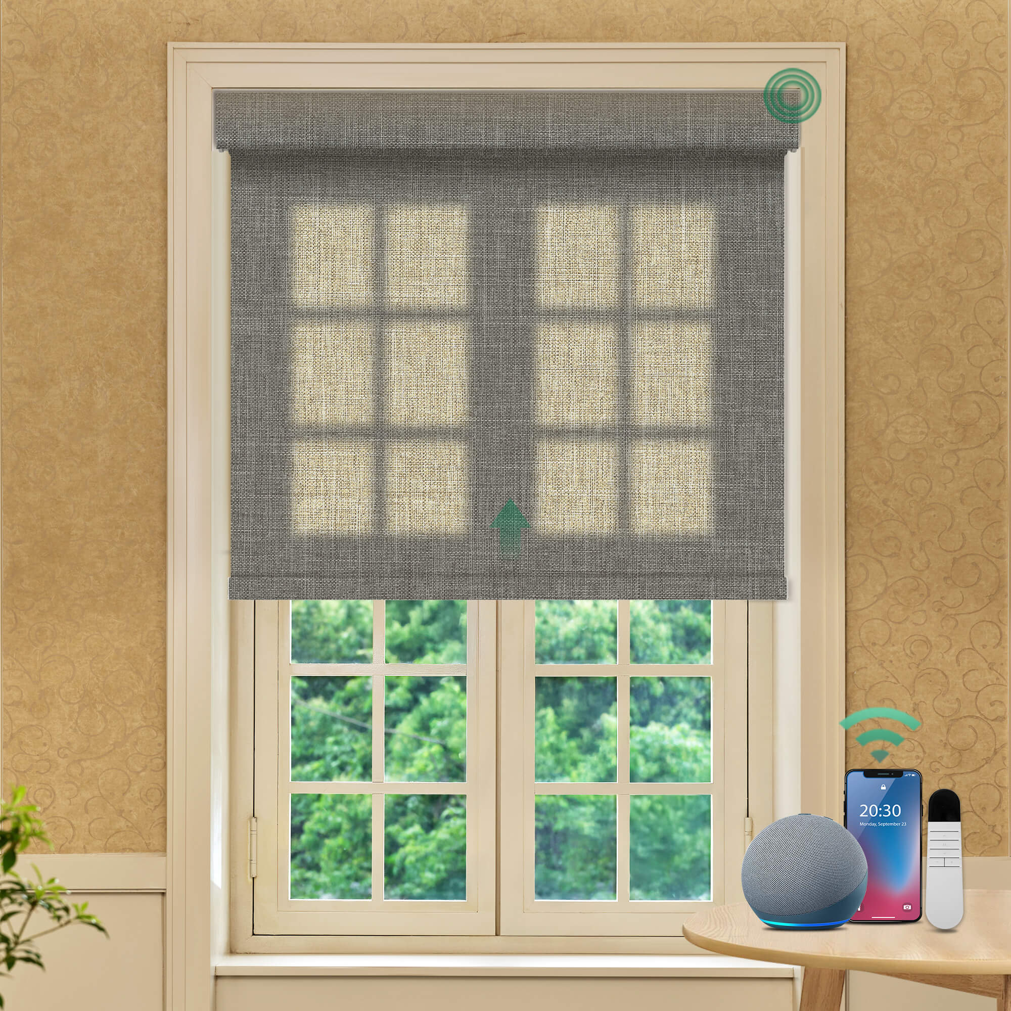 Allesin Prestige Motorized Light Filtering Roller Shades