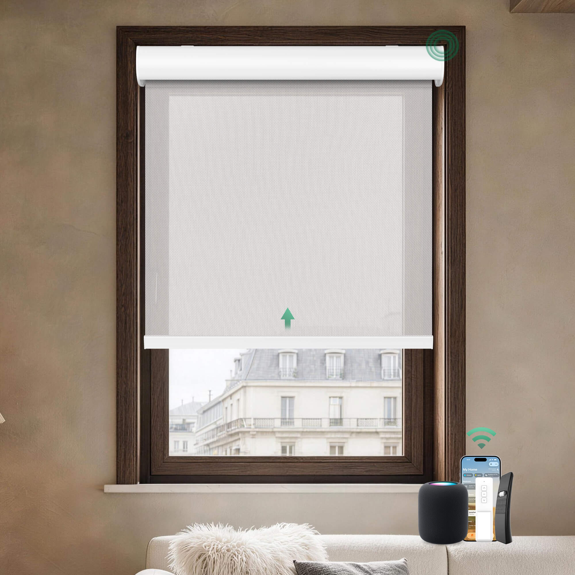 Allesin Motorized Solar Roller Shades | Stylish Series