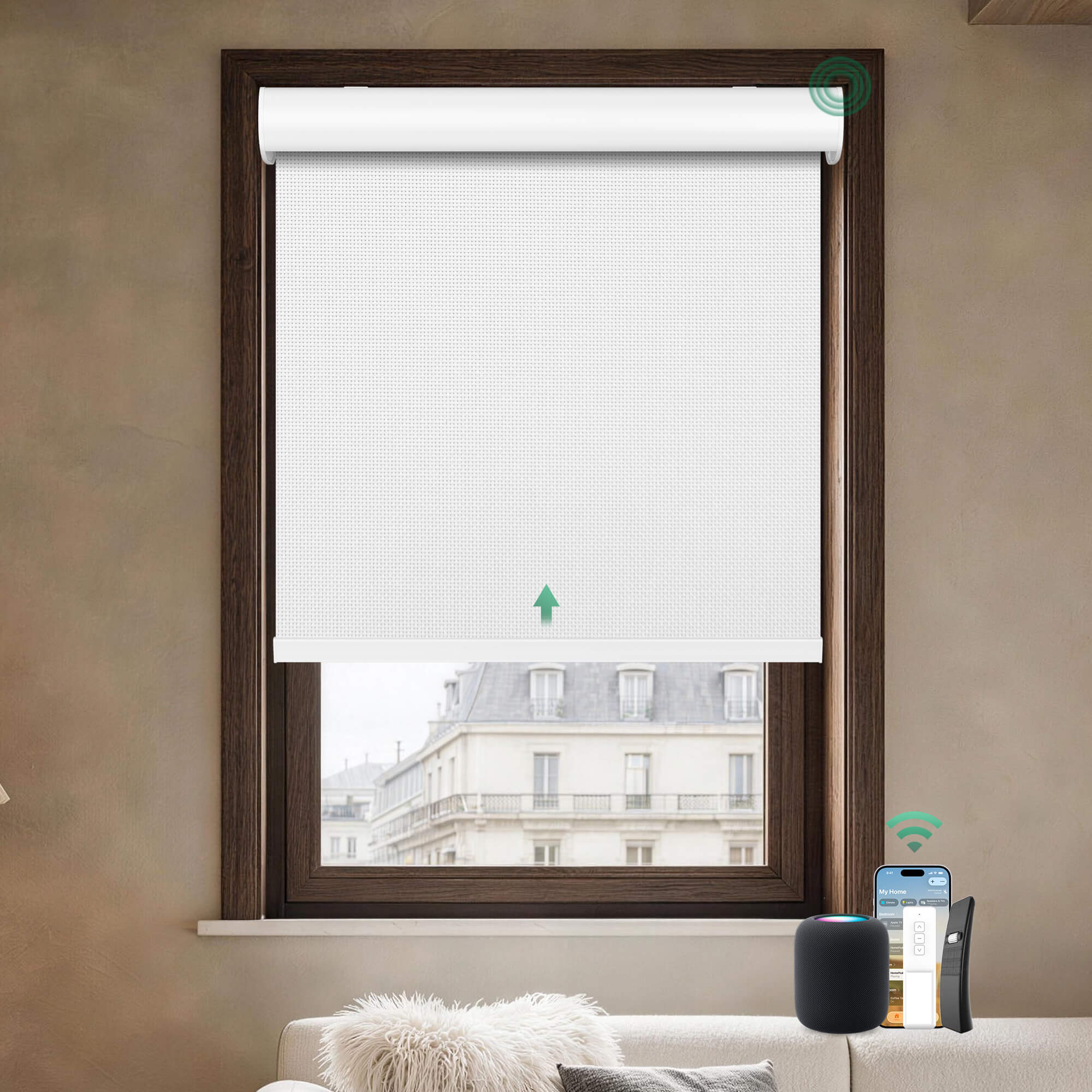 Allesin Motorized Solar Roller Shades | Stylish Series