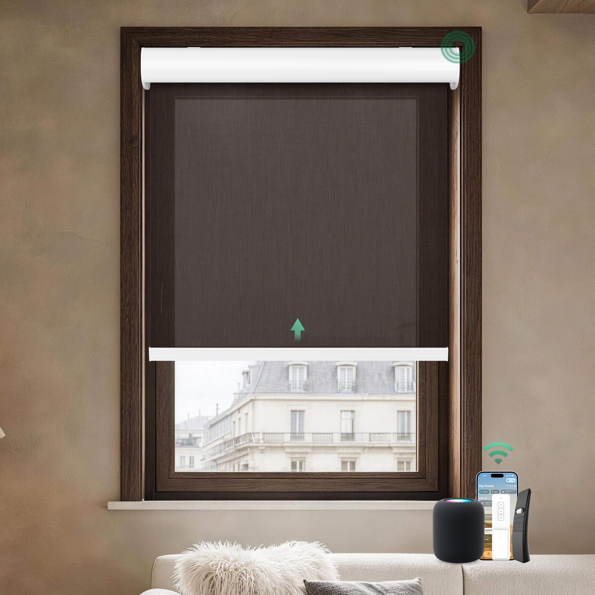 Allesin Motorized Solar Roller Shades | Stylish Series