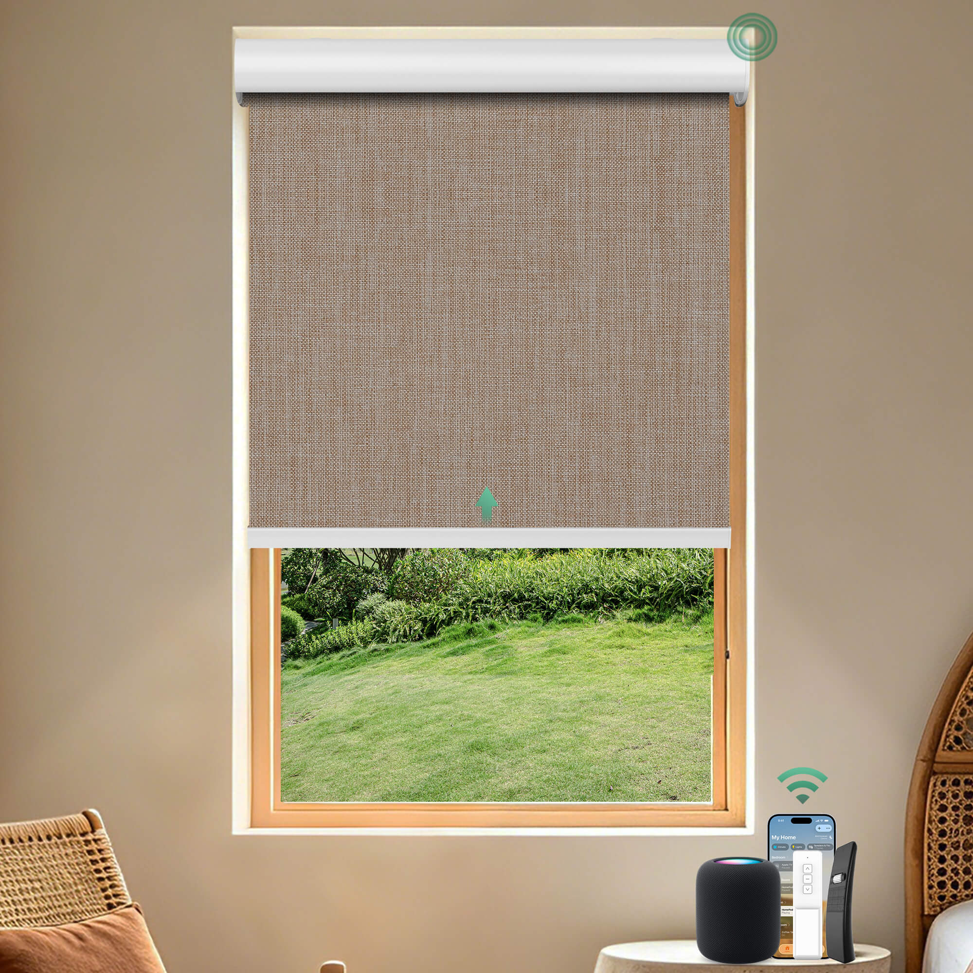 Allesin Motorized Blackout Roller Shades | Stylish Series
