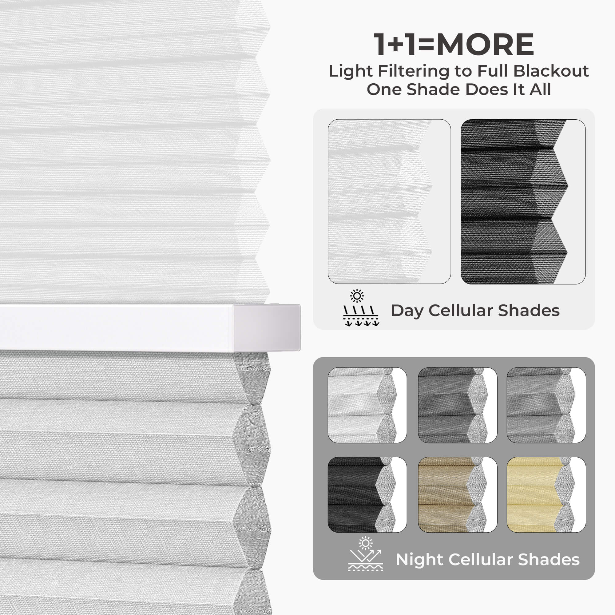 Allesin Prestige Motorized Day/Night Honeycomb Shades