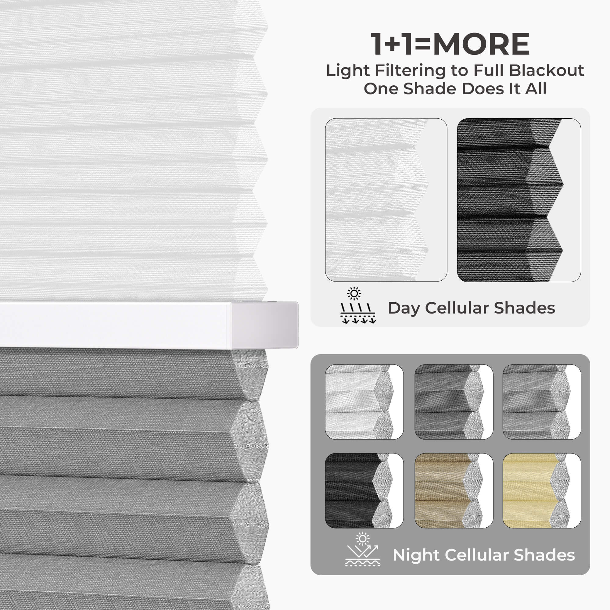 Allesin Prestige Motorized Day/Night Honeycomb Shades