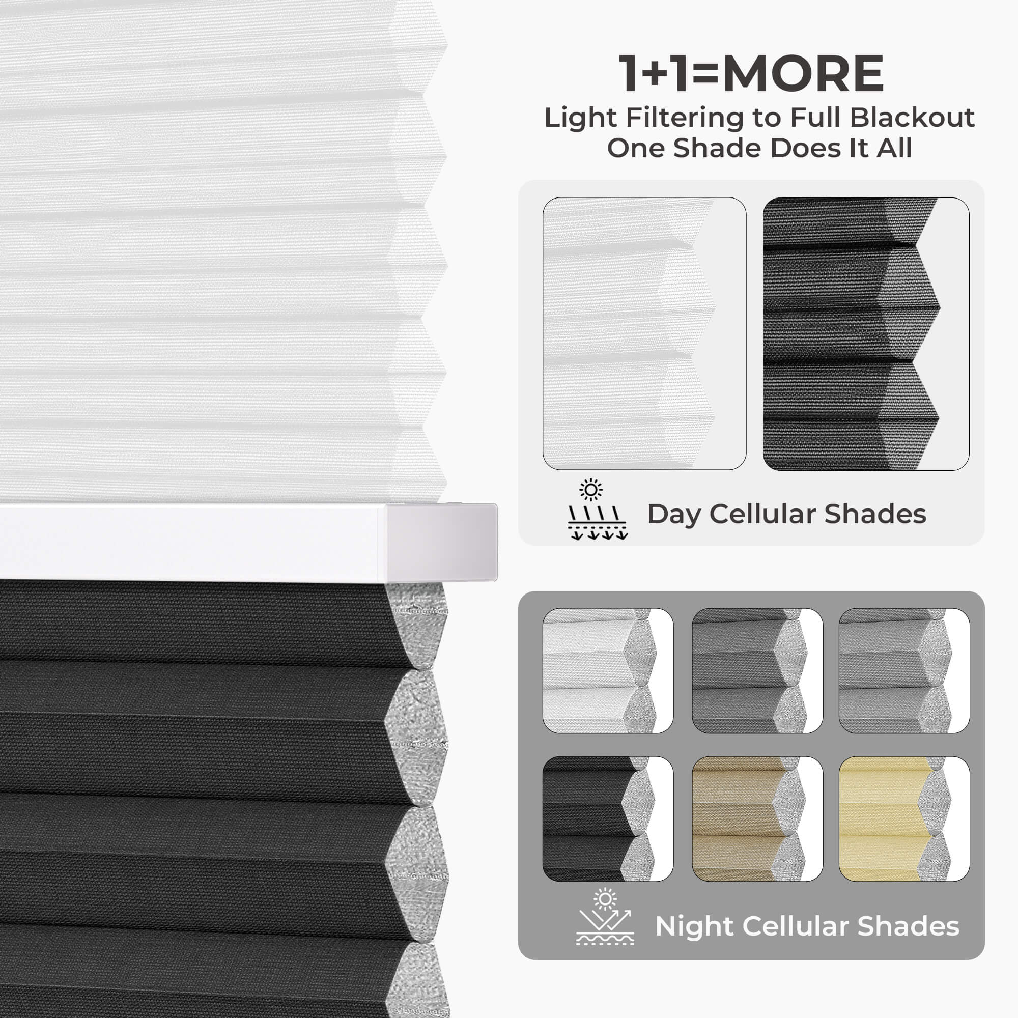 Allesin Prestige Motorized Day/Night Honeycomb Shades
