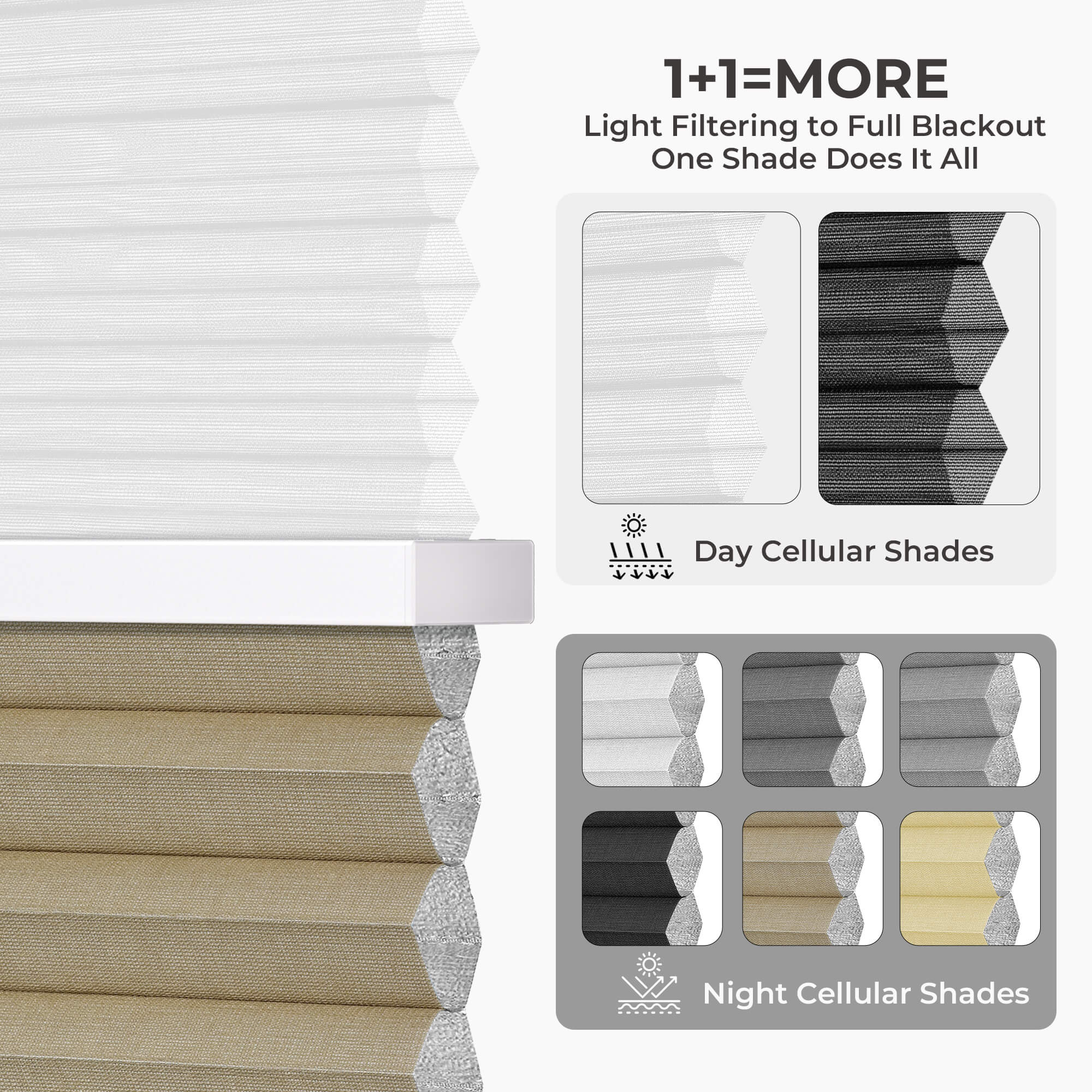 Allesin Prestige Motorized Day/Night Honeycomb Shades