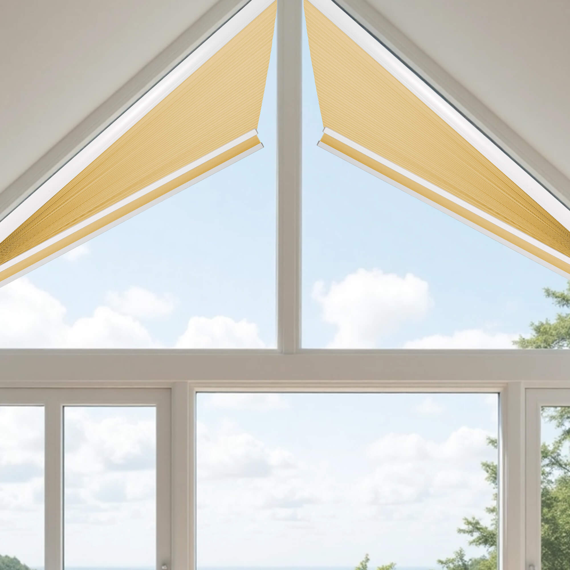 Allesin Angle Top Blackout Honeycomb Shades