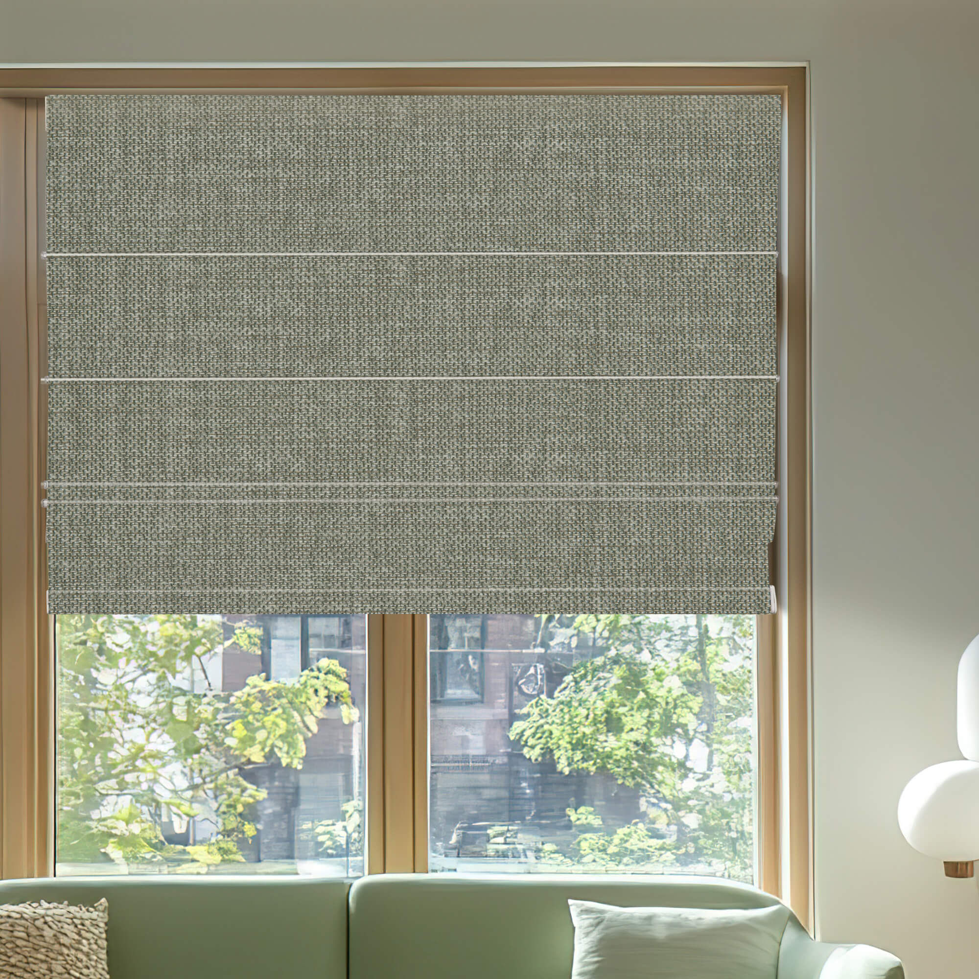Allesin Motorized Blackout Roman Shades