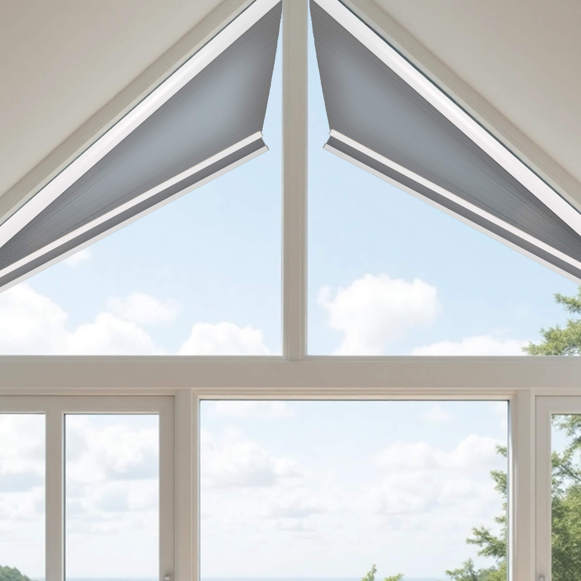 Allesin Angle Top Light Filtering Honeycomb Shades